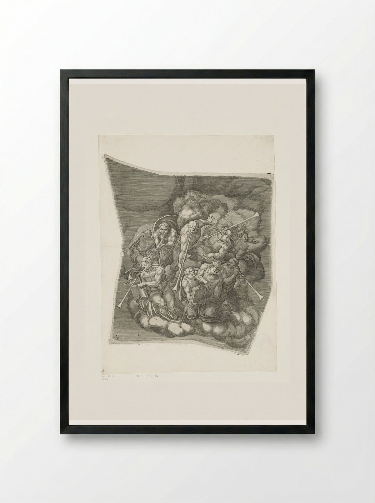 The Last Judgment, Sheet G - Giorgio Ghisi - Framed Print Black