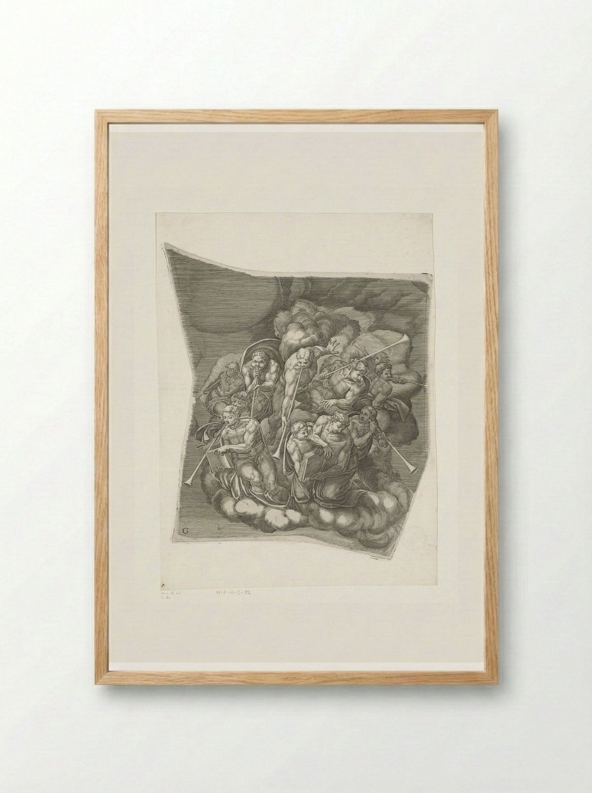 The Last Judgment, Sheet G - Giorgio Ghisi - Framed Print Wood