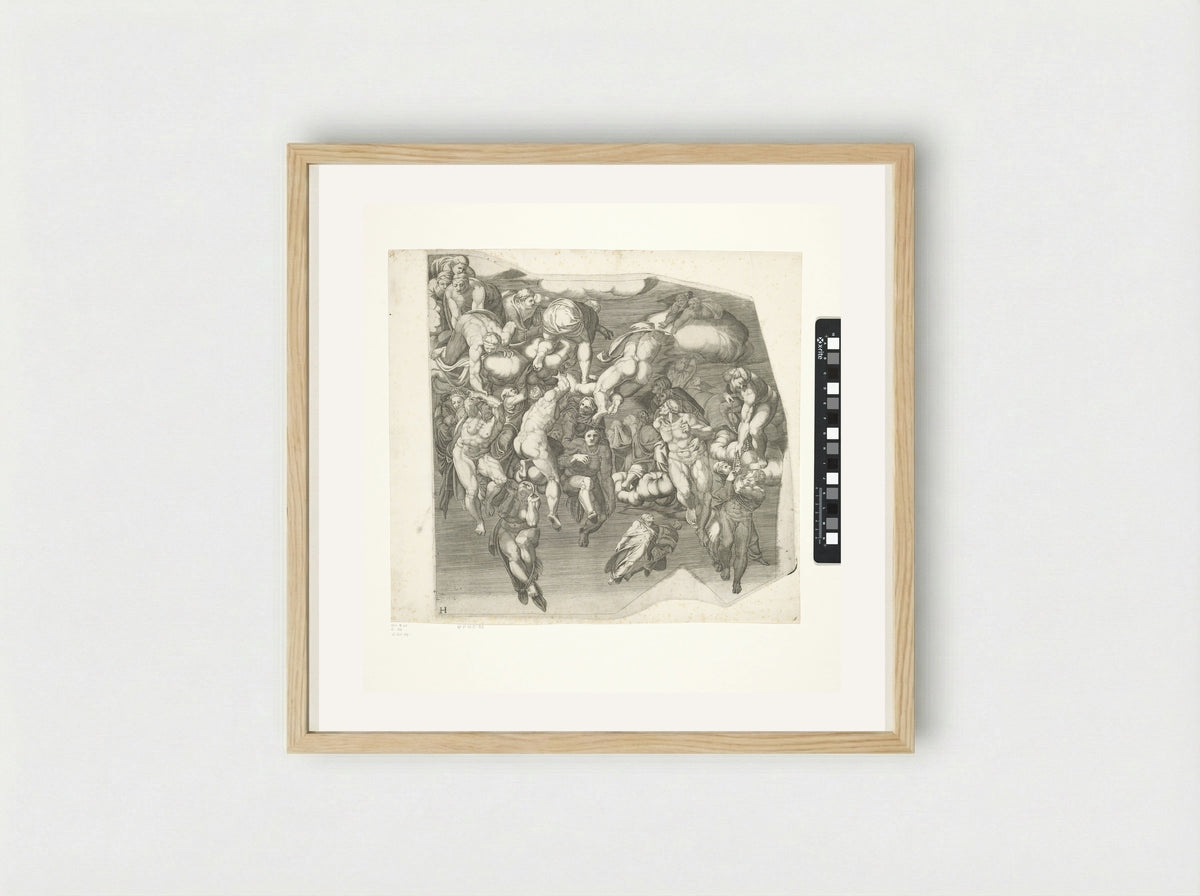 The Last Judgment (Sheet H) - Giorgio Ghisi - Framed Print Wood