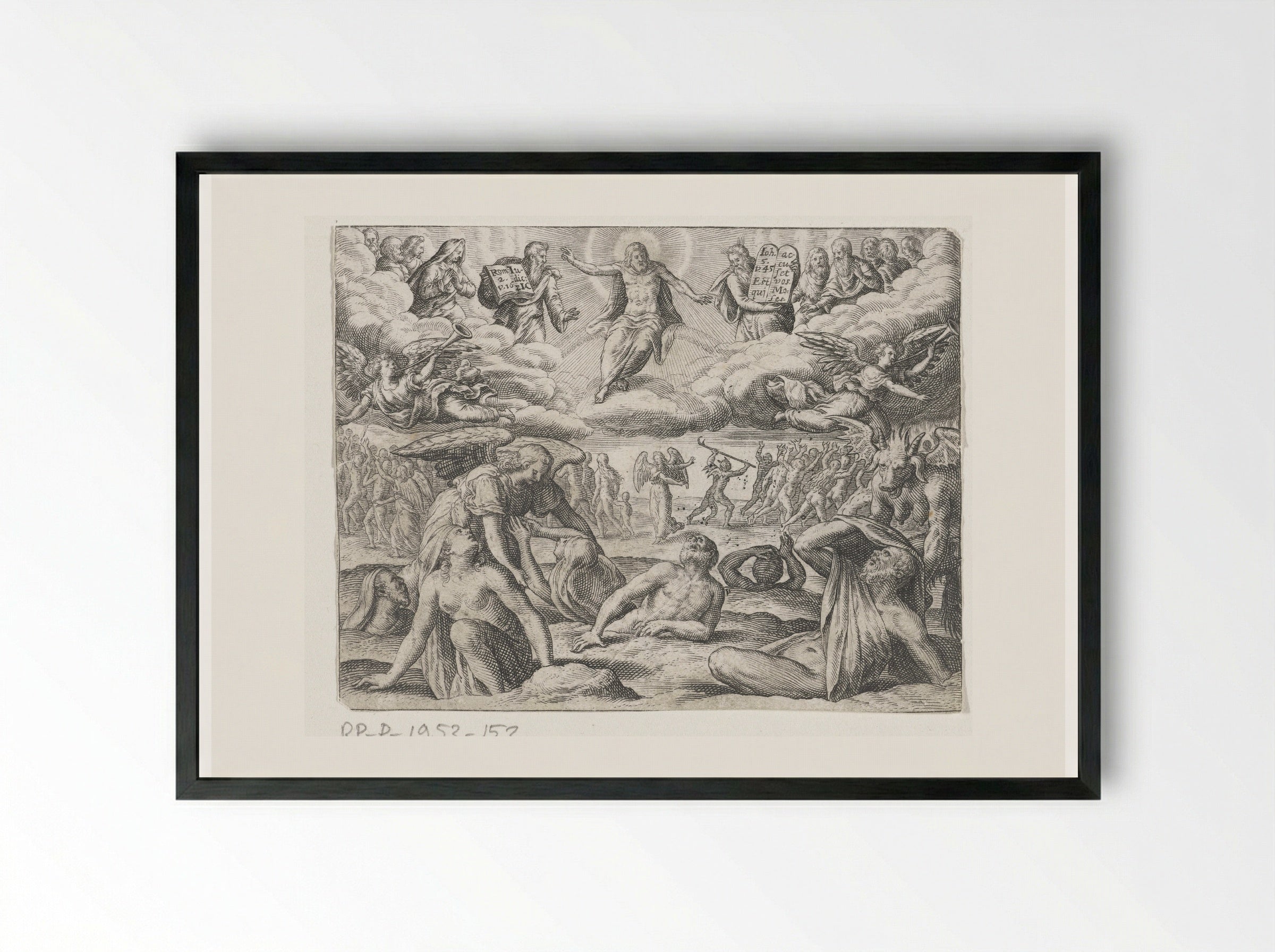 The Last Judgment - Johann Theodor de Bry - Framed Print Black