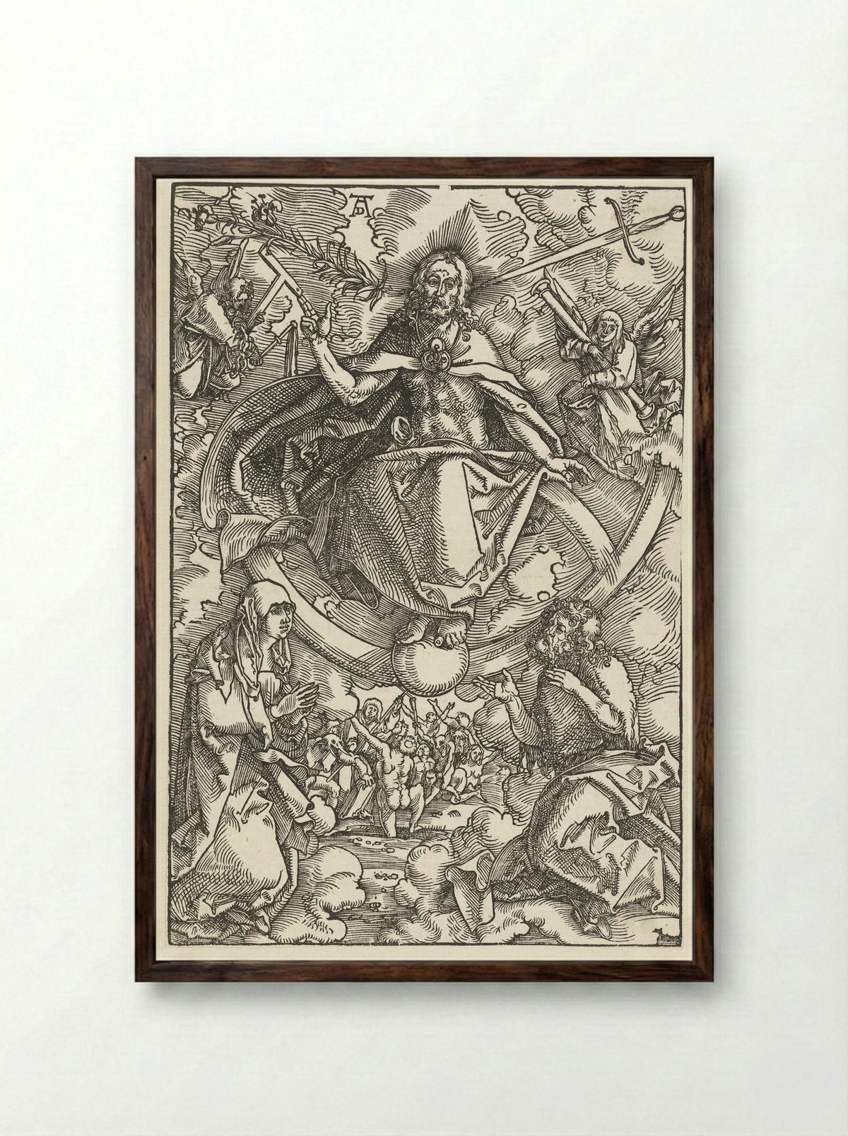 The Last Judgment - Hans Baldung Grien - Framed Print Dark Wood