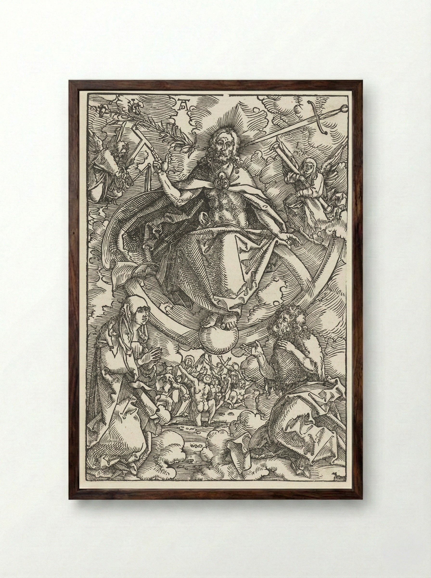 The Last Judgment - Hans Baldung Grien - Framed Print Dark Wood