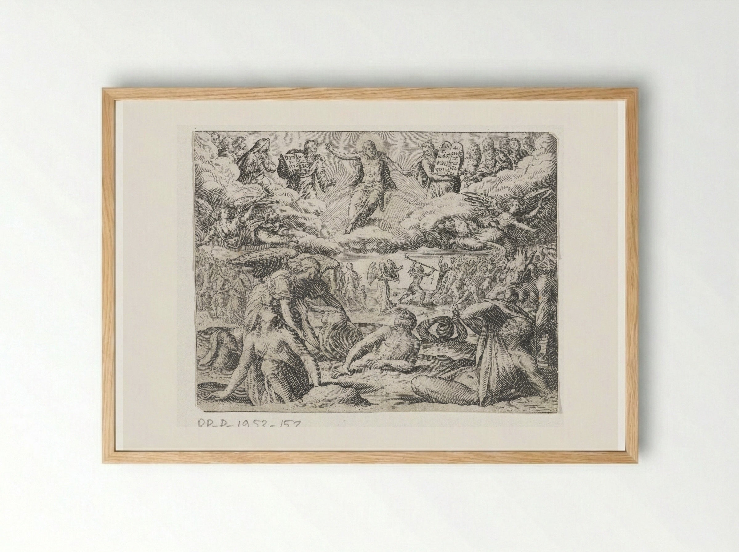 The Last Judgment - Johann Theodor de Bry - Framed Print Wood