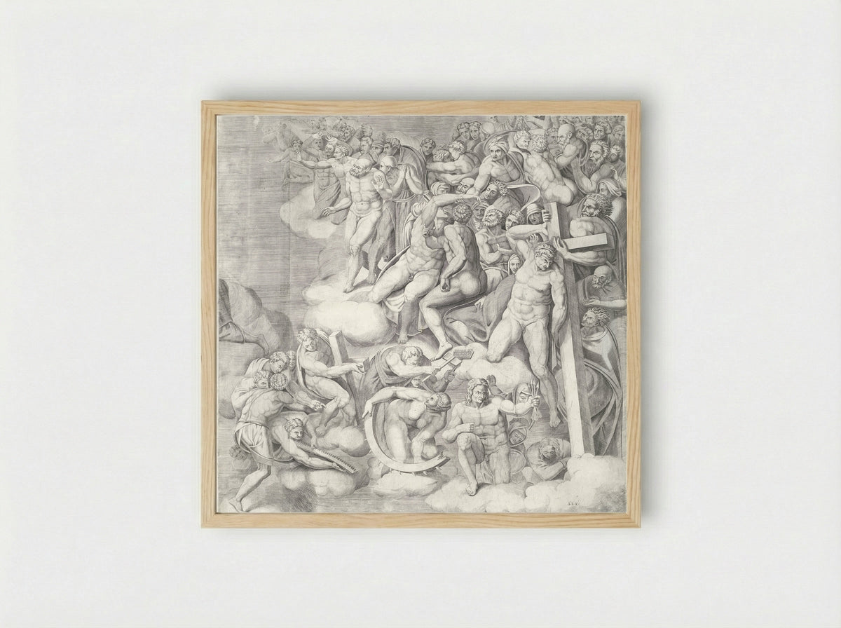 The Last Judgment - Nicolò della Casa - Framed Print Wood