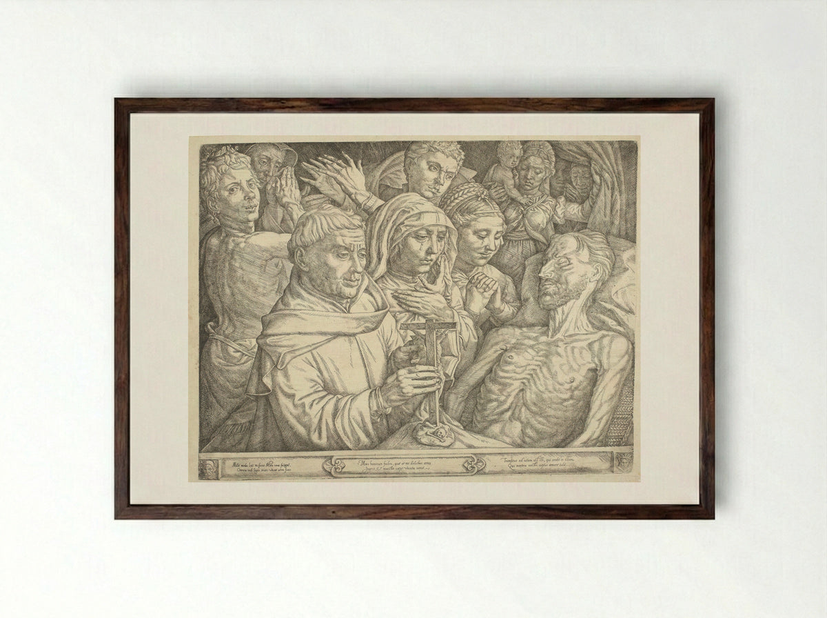 The Last Sacrament - Jan Cornelisz. Vermeyen - Framed Print Dark Wood