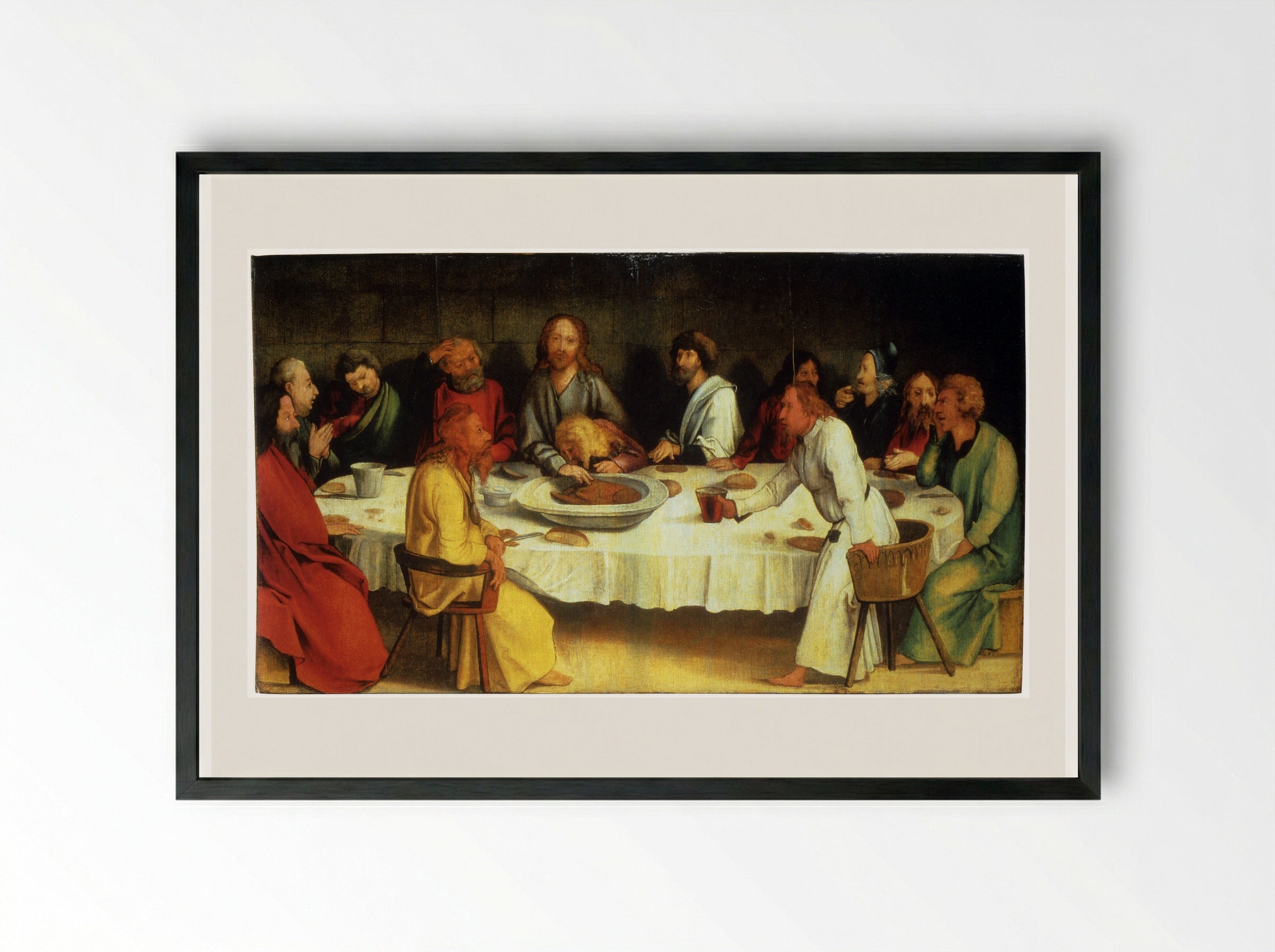 The Last Supper (Coburg Panel) - Matthias Grünewald - Framed Print Black