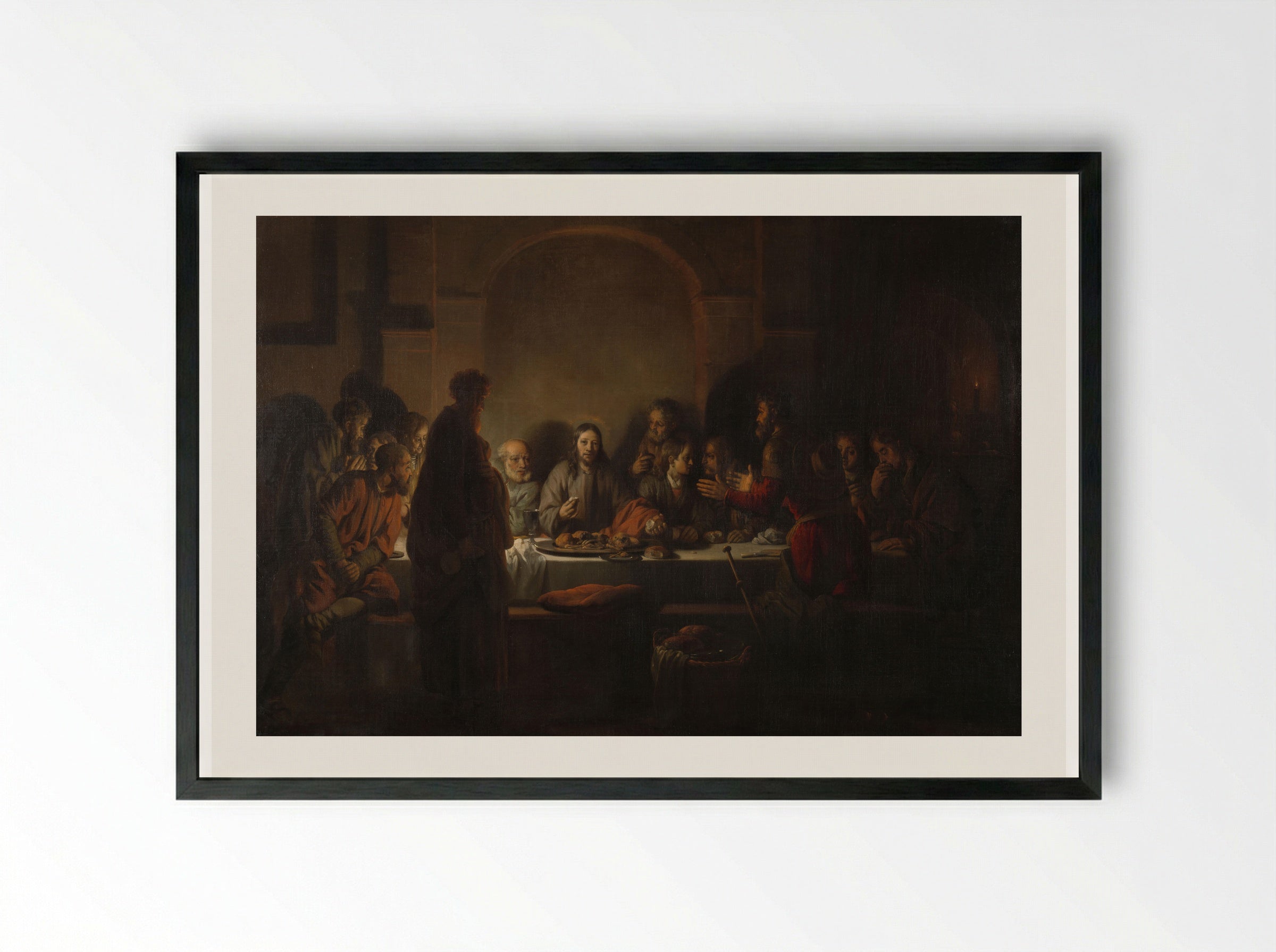 The Last Supper - Gerbrand van den Eeckhout - Framed Print Black