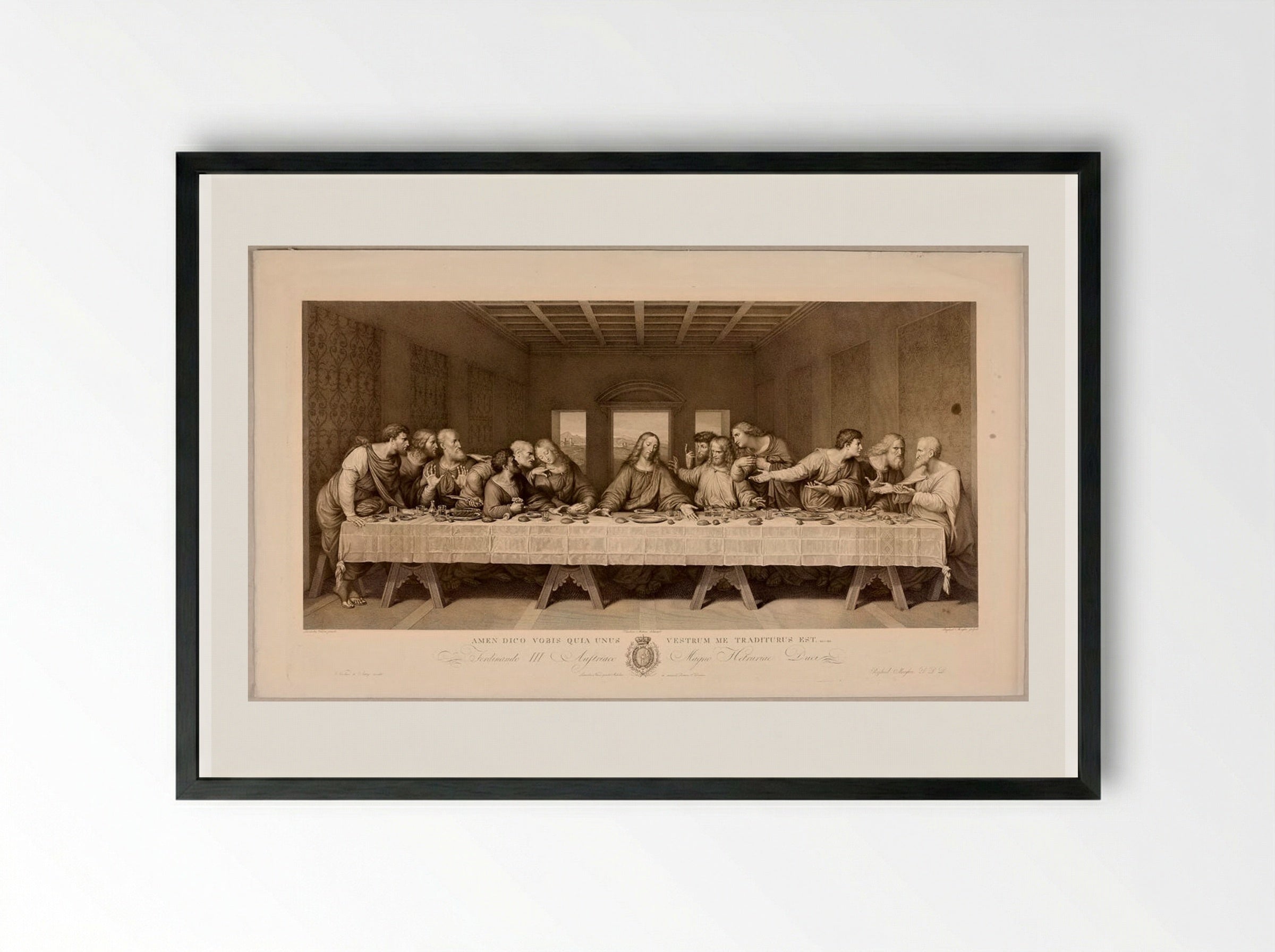 The Last Supper - Raphael Morghen - Framed Print Black