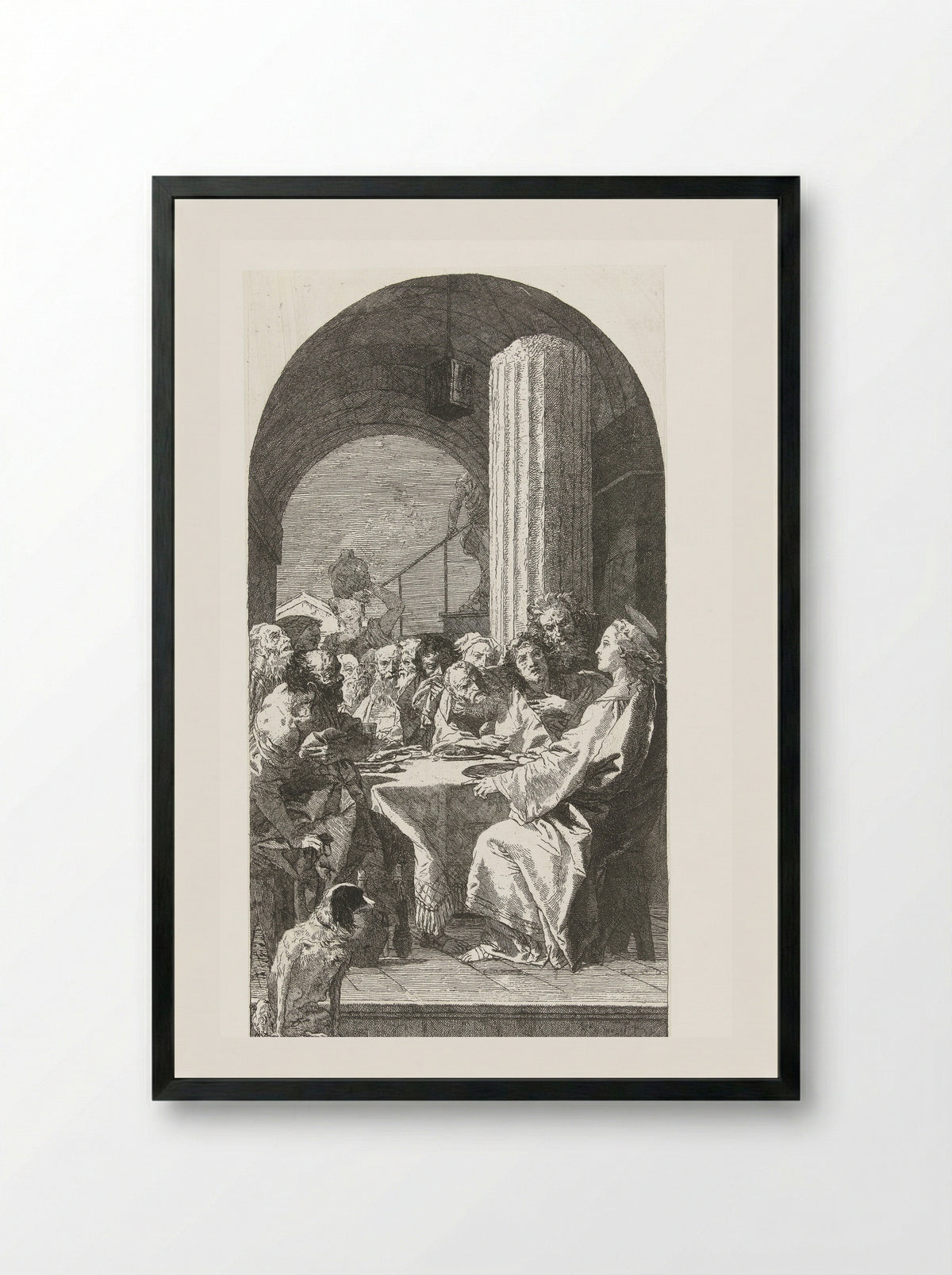 The Last Supper - Anton Maria I Zanetti - Framed Print Black