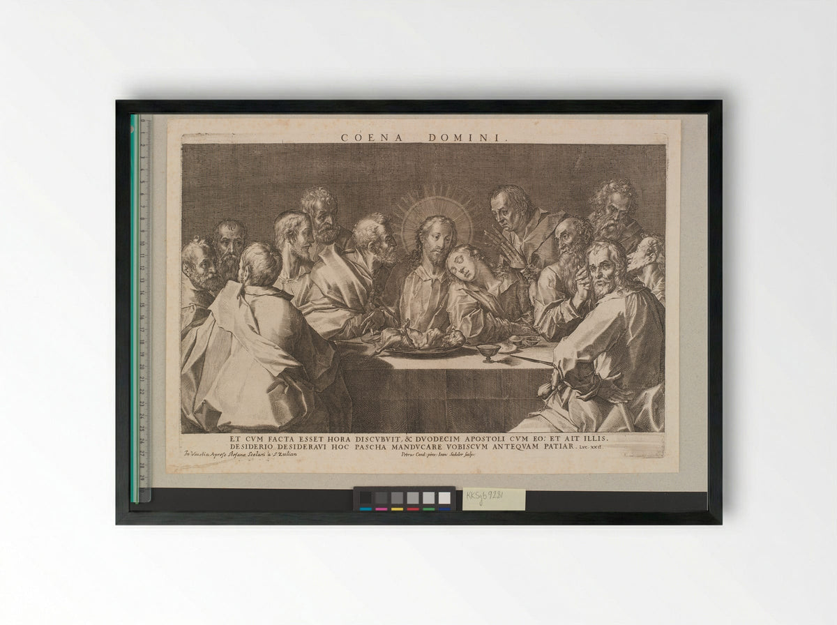 The Last Supper - Johannes Sadeler I - Framed Print Black