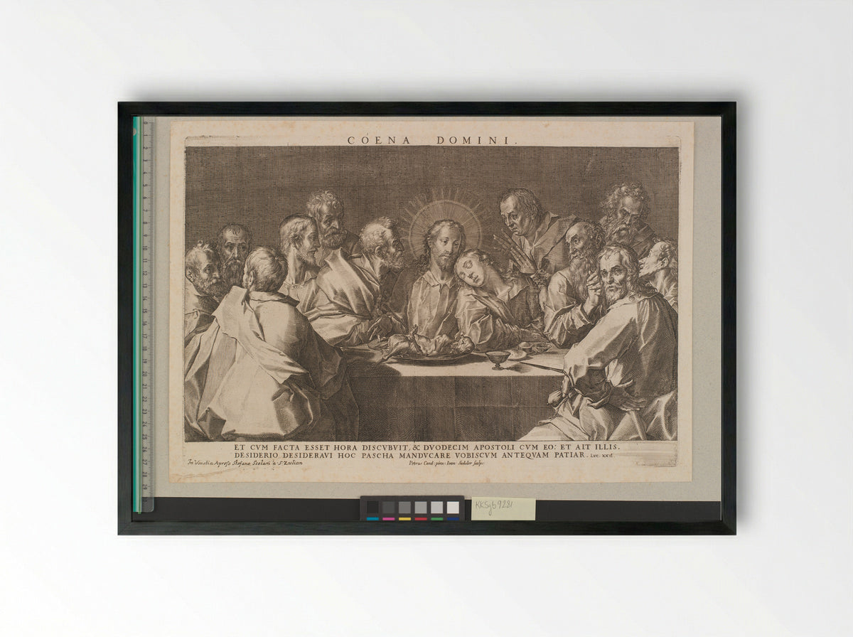 The Last Supper - Johannes Sadeler I - Framed Print Black