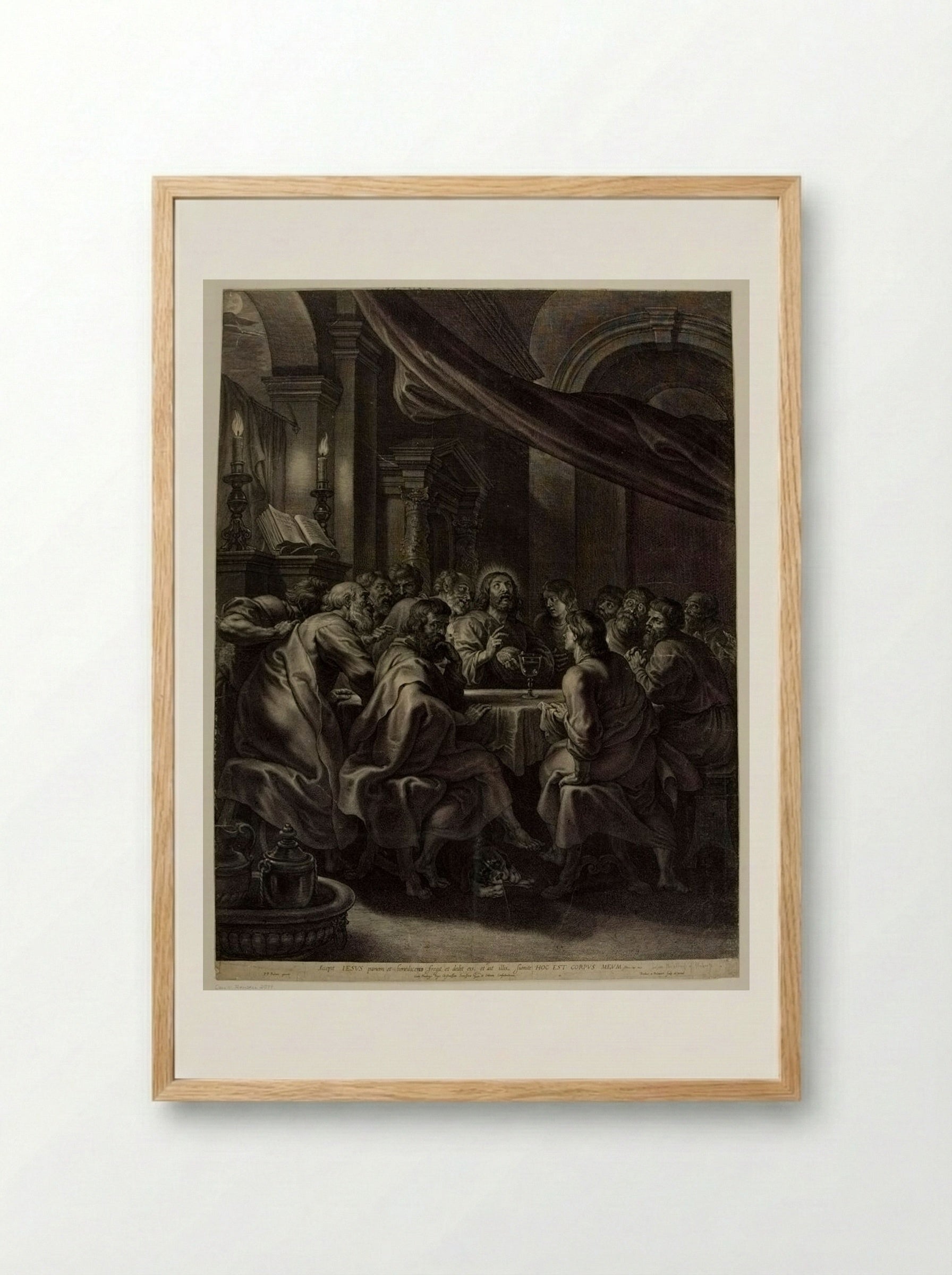 The Last Supper - Boetius Adamsz. Bolswert - Framed Print Wood