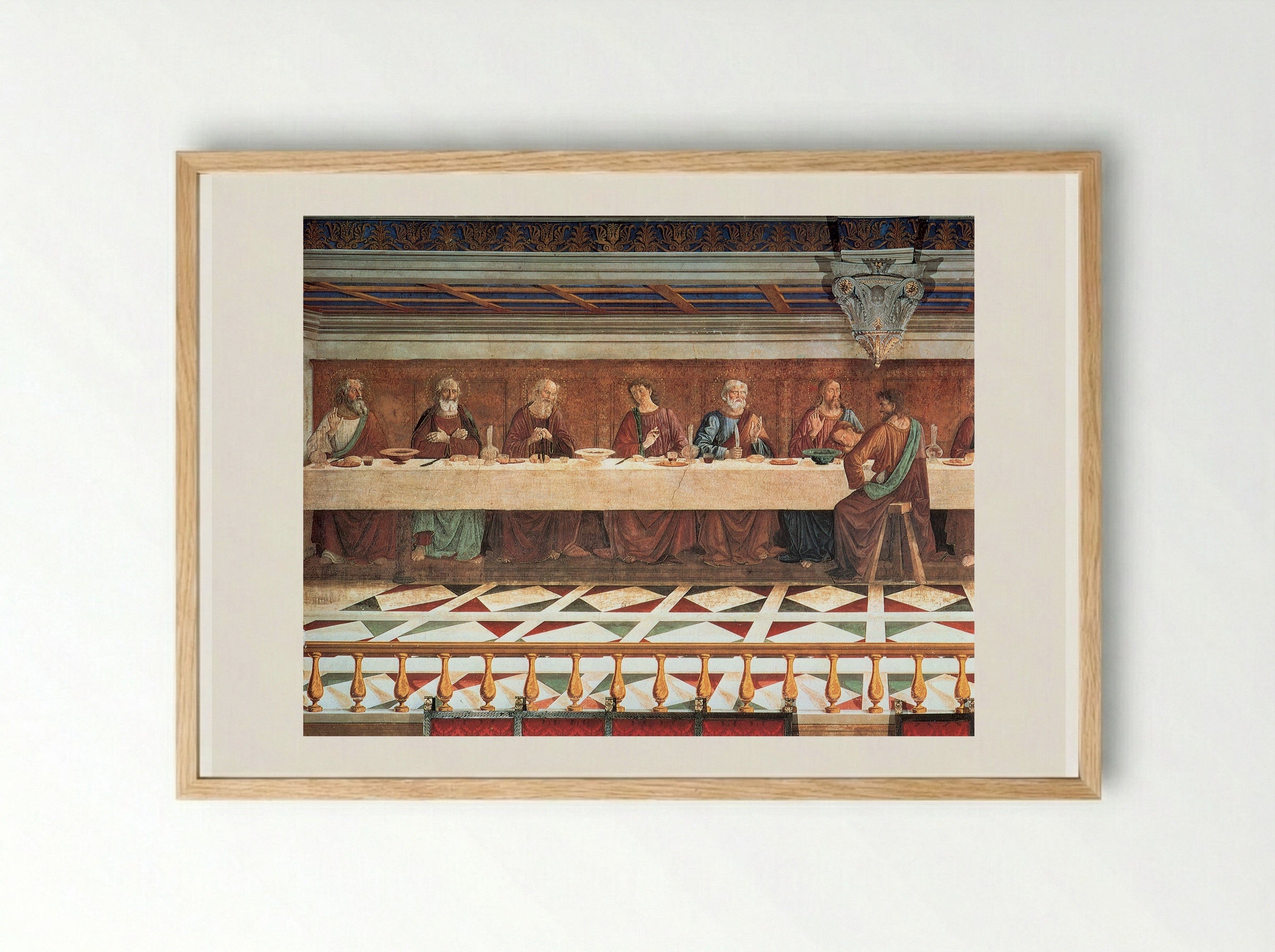The Last Supper - Domenico Ghirlandaio - Framed Print Wood