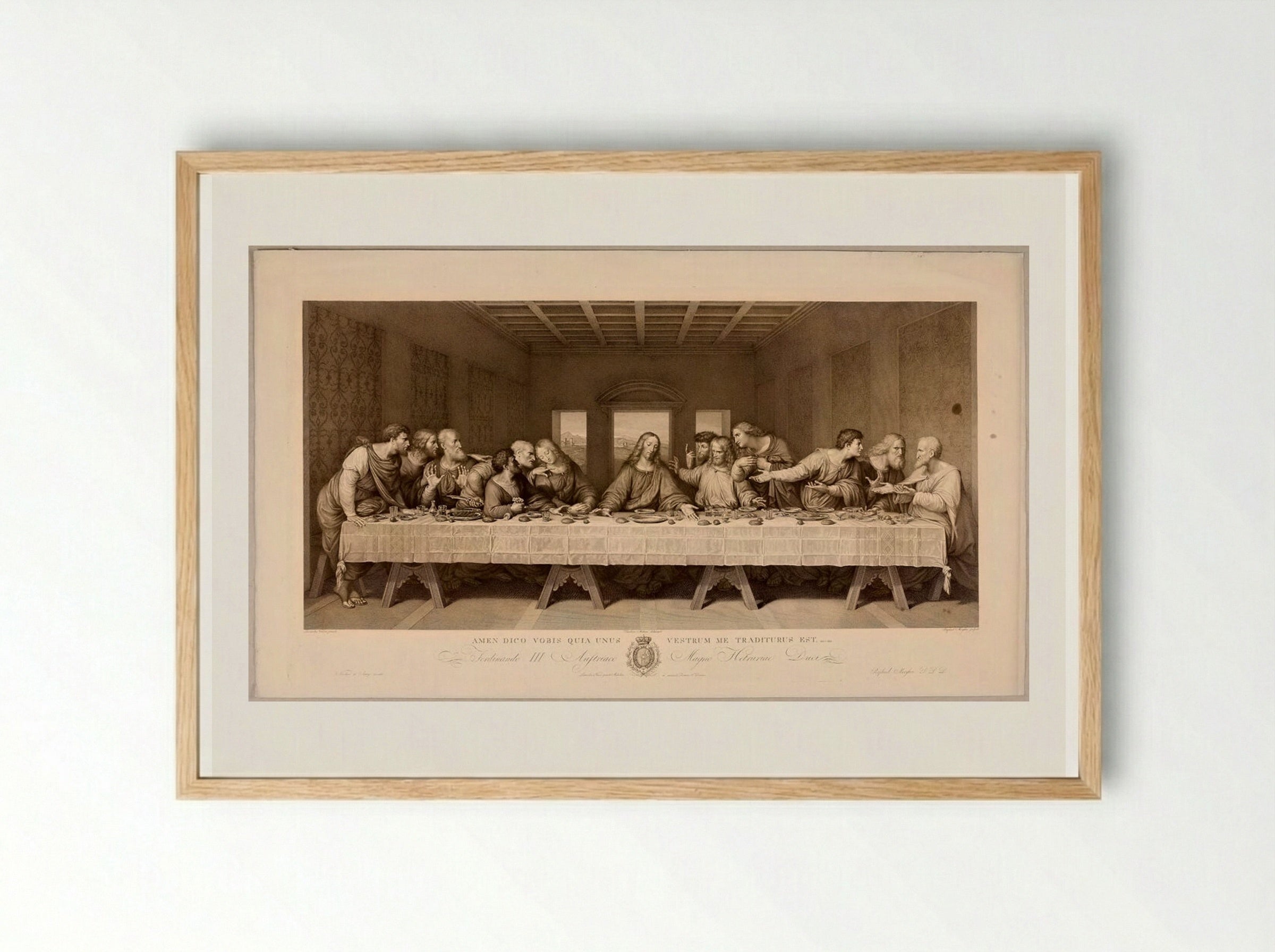 The Last Supper - Raphael Morghen - Framed Print Wood