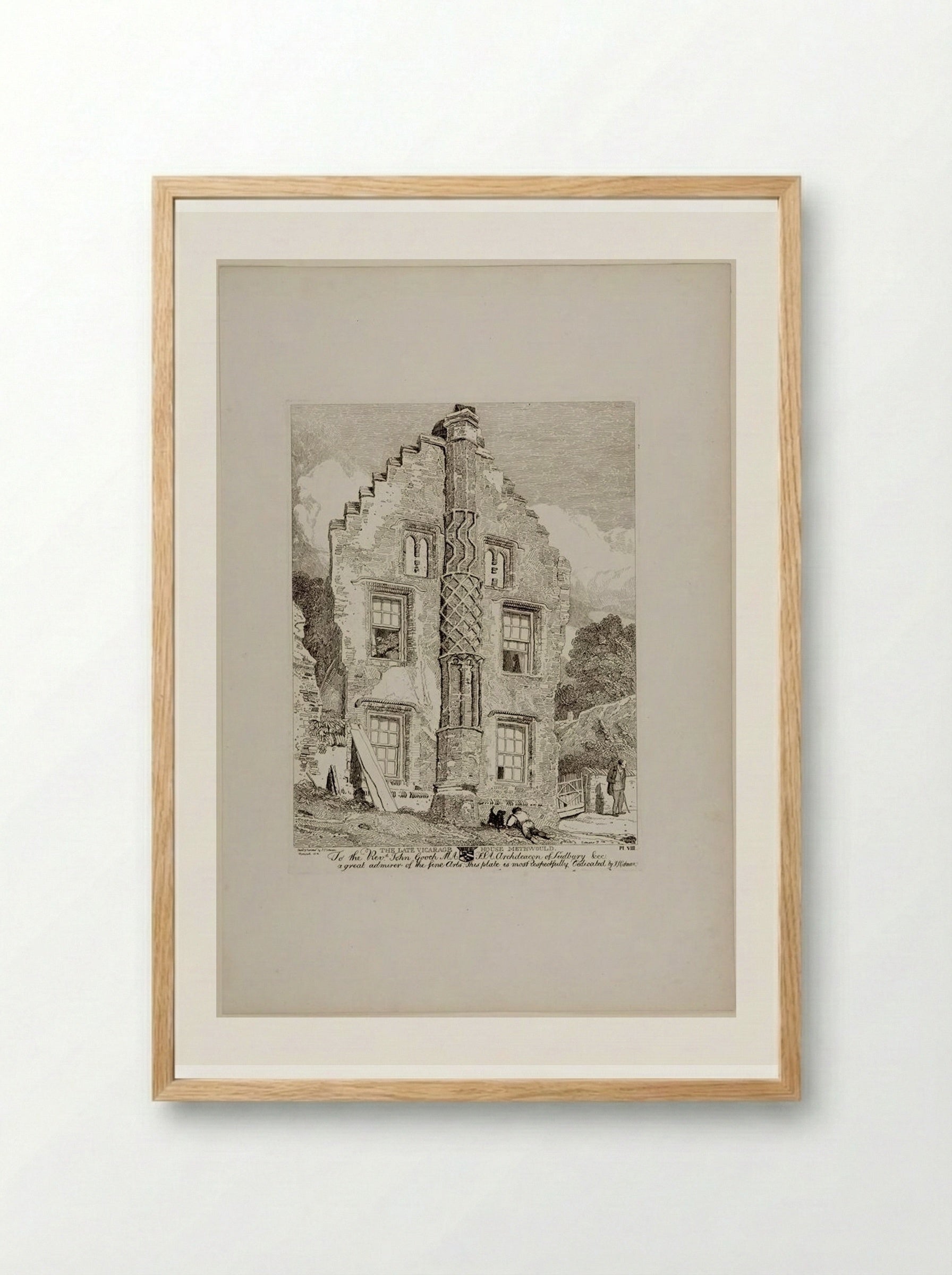 The Late Vicarage House, Methwold - John Sell Cotman - Framed Print Wood