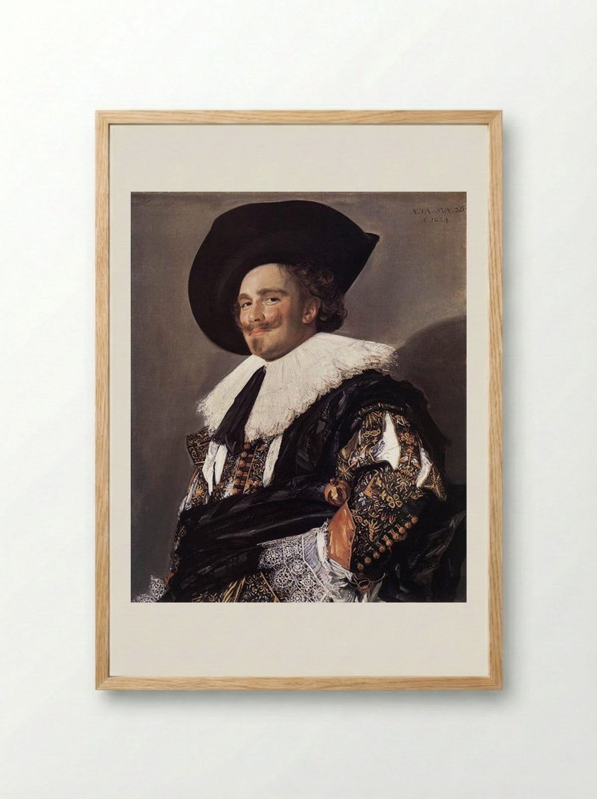 The Laughing Cavalier - Frans Hals - Framed Print Wood