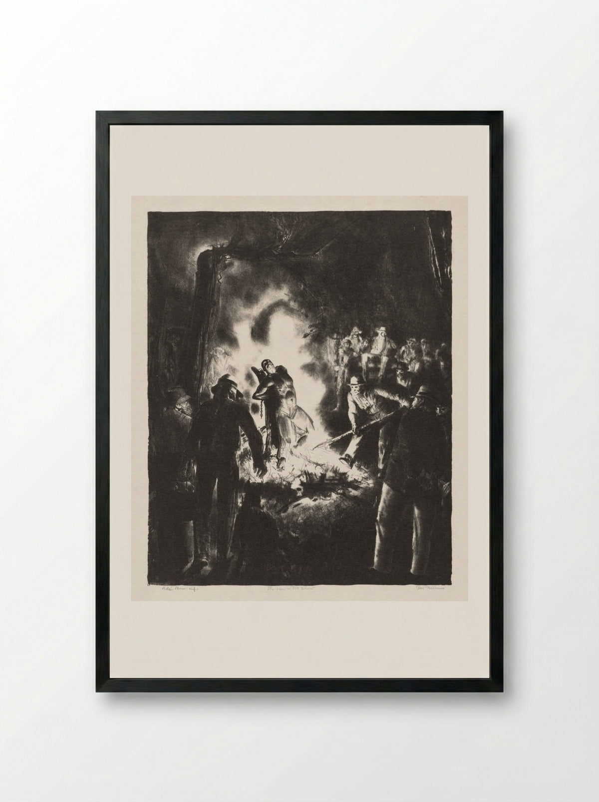 The Law is too Slow - George Bellows - Framed Print Black