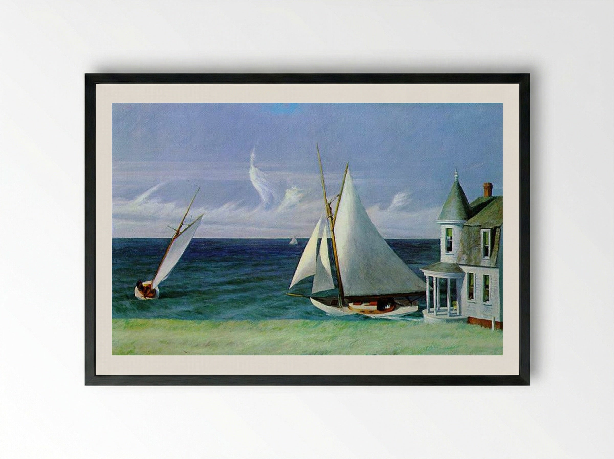 The Lee Shore - Edward Hopper - Framed Print Black