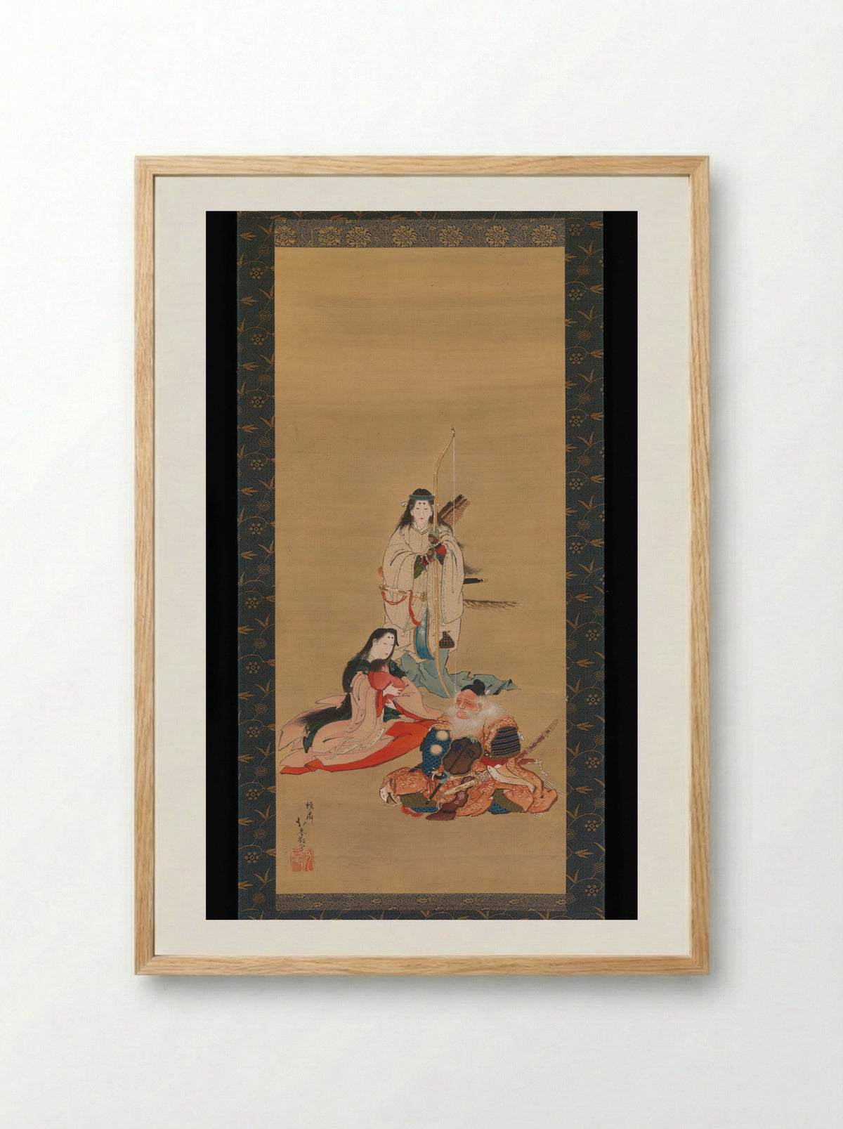 The Legendary Empress Jingū - Kōsai Hokushin - Framed Print Wood