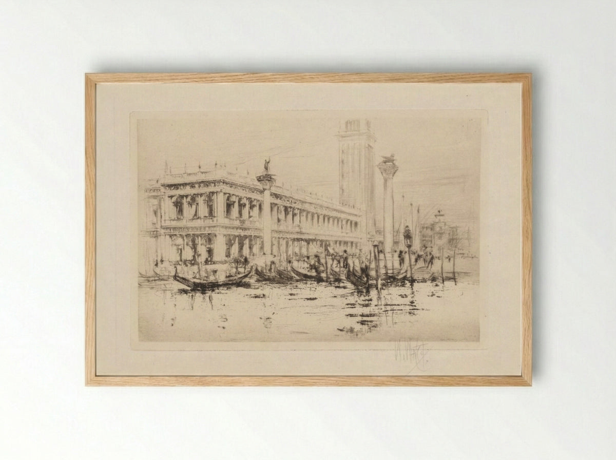 The Library of St. Mark’s - William Walcot - Framed Print Wood