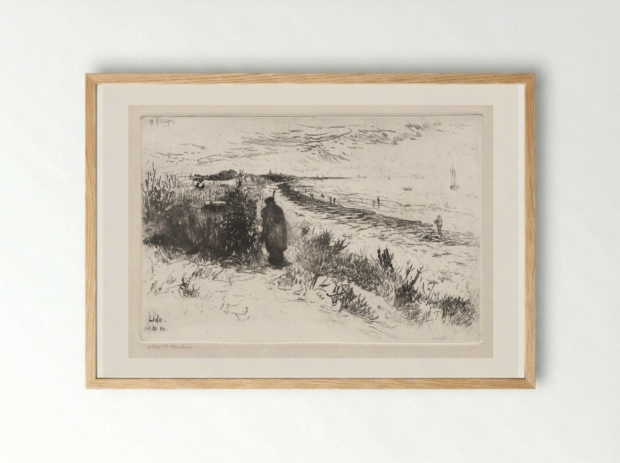 The Lido - Otto H. Bacher - Framed Print Wood