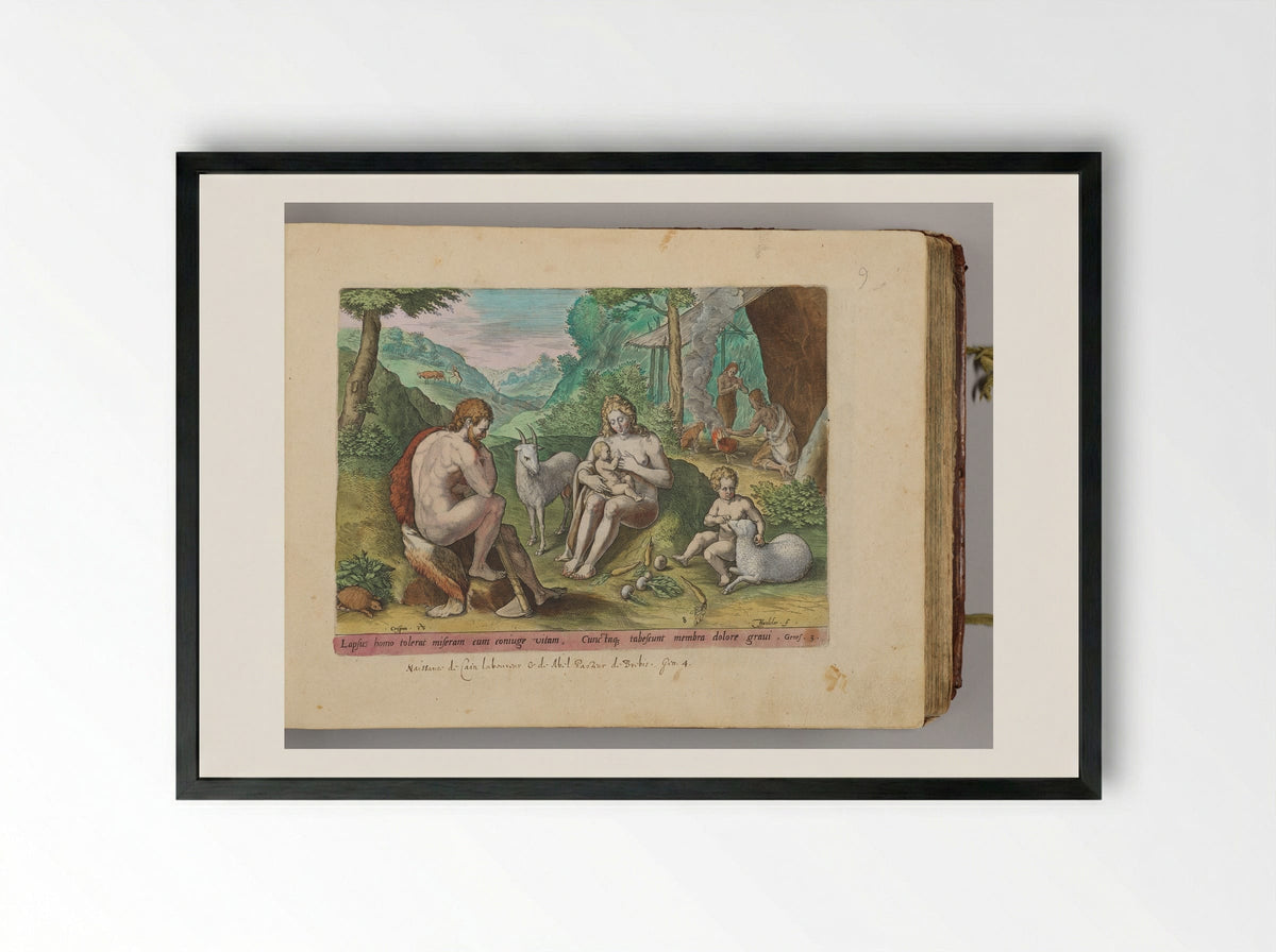 The Life of the First Parents - Johann Sadeler I - Framed Print Black