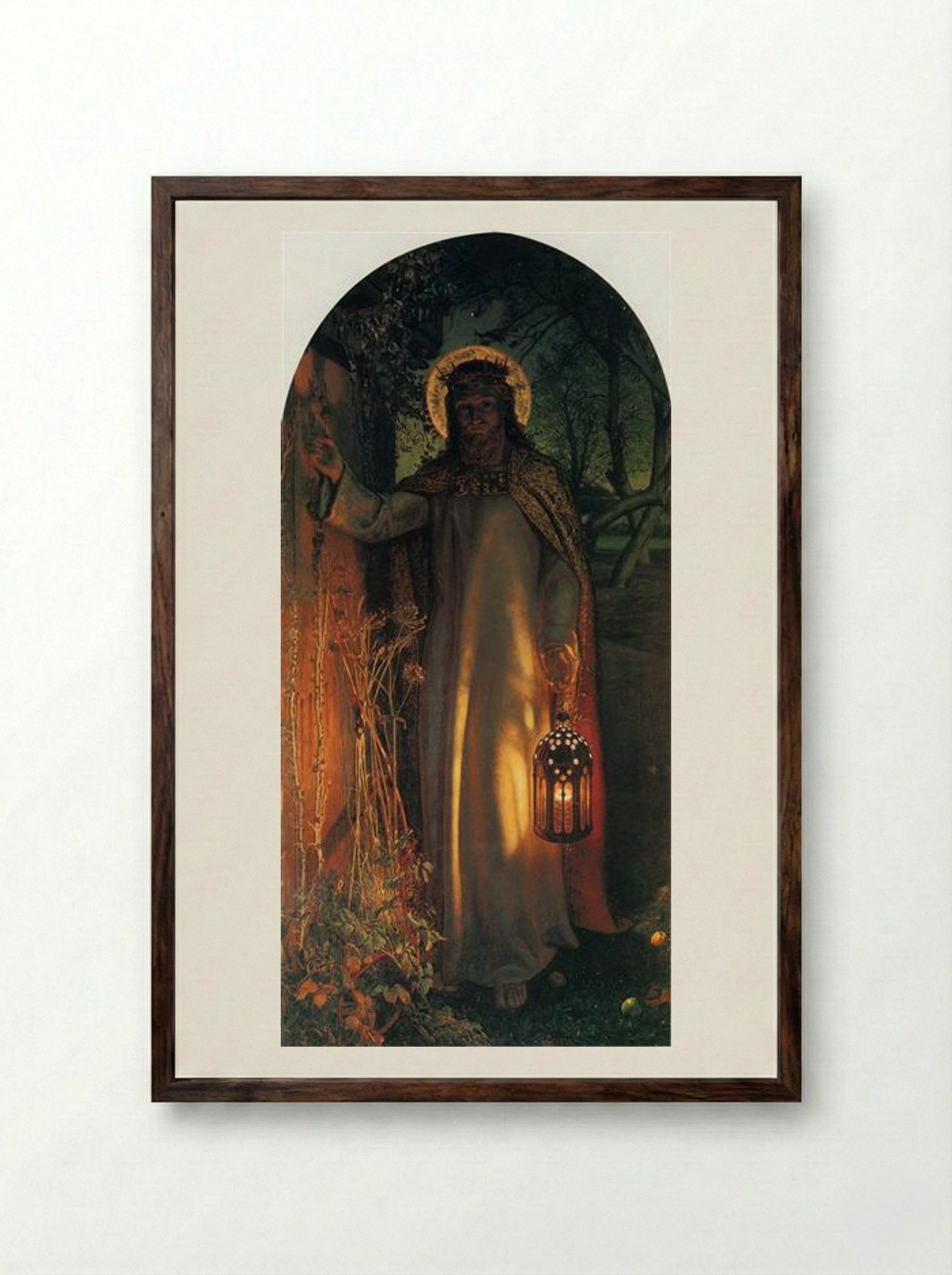 The Light of the World - William Holman Hunt - Framed Print Dark Wood