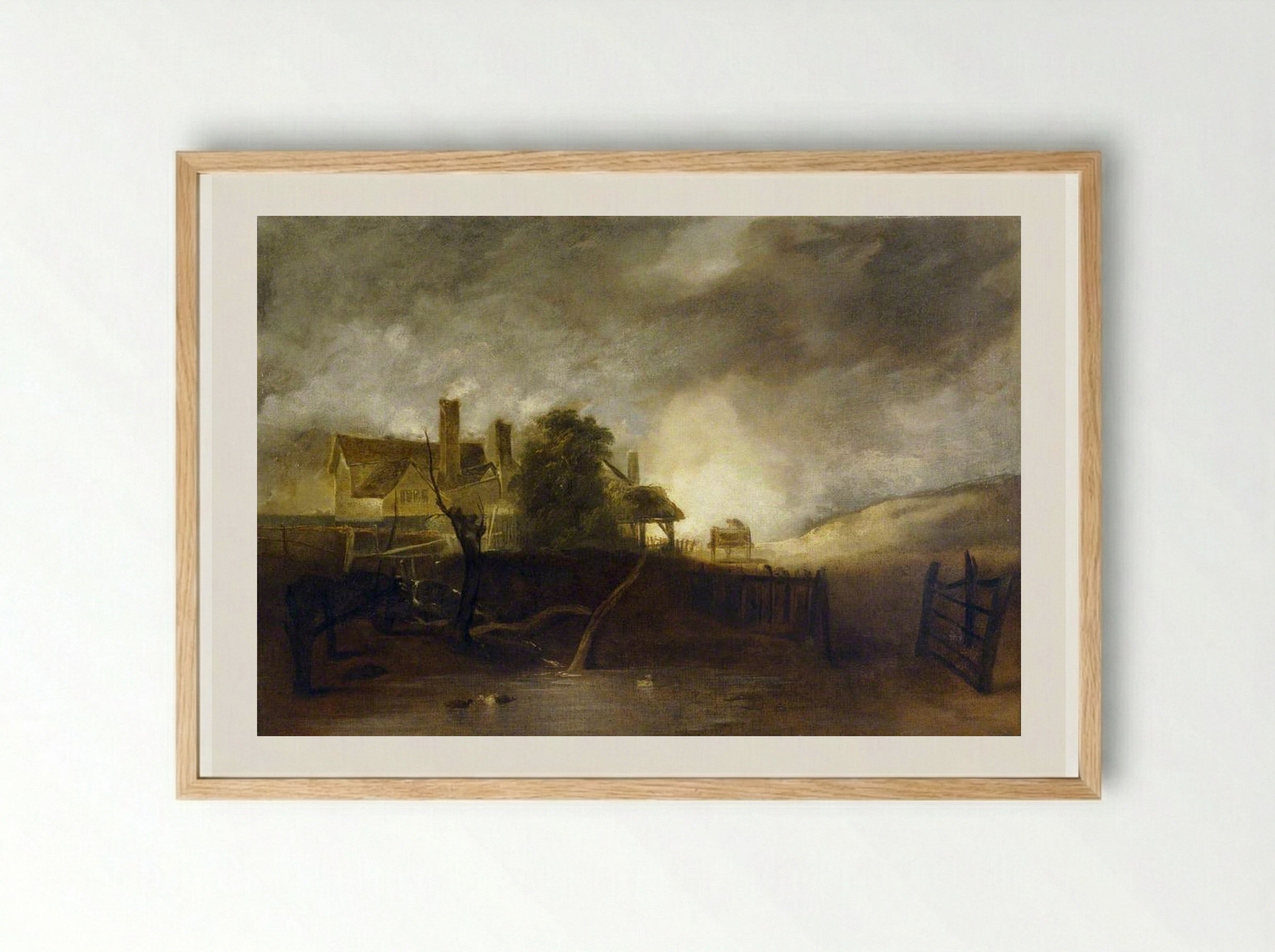 The Lime Kiln - John Crome - Framed Print Wood