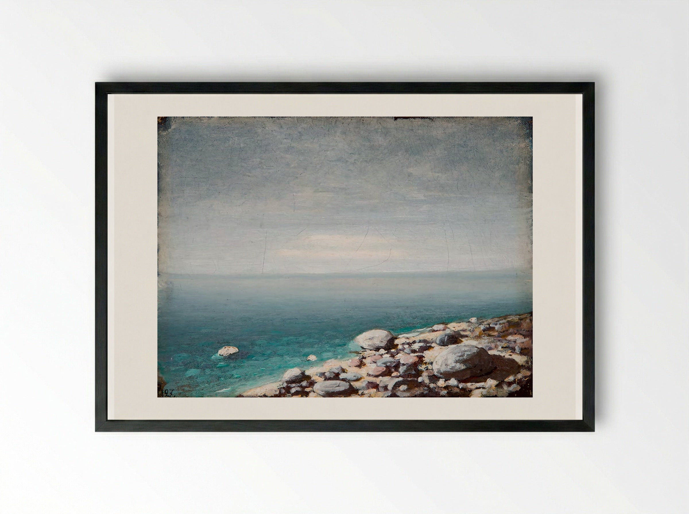 The Limpid Water. Gloomy Day. Crimea - Arkhip Kuindzhi - Framed Print Black