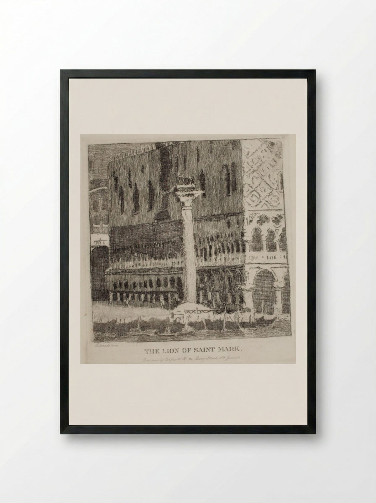 The Lion of Saint Mark - Walter Sickert - Framed Print Black