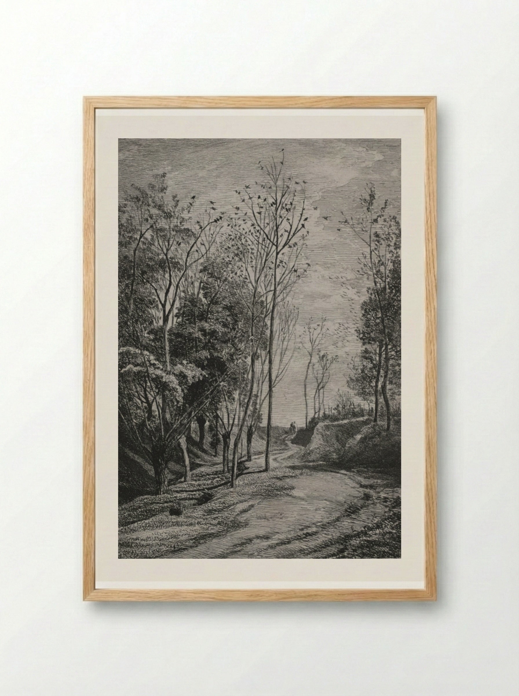 The Little Birds - Charles-François Daubigny - Framed Print Wood