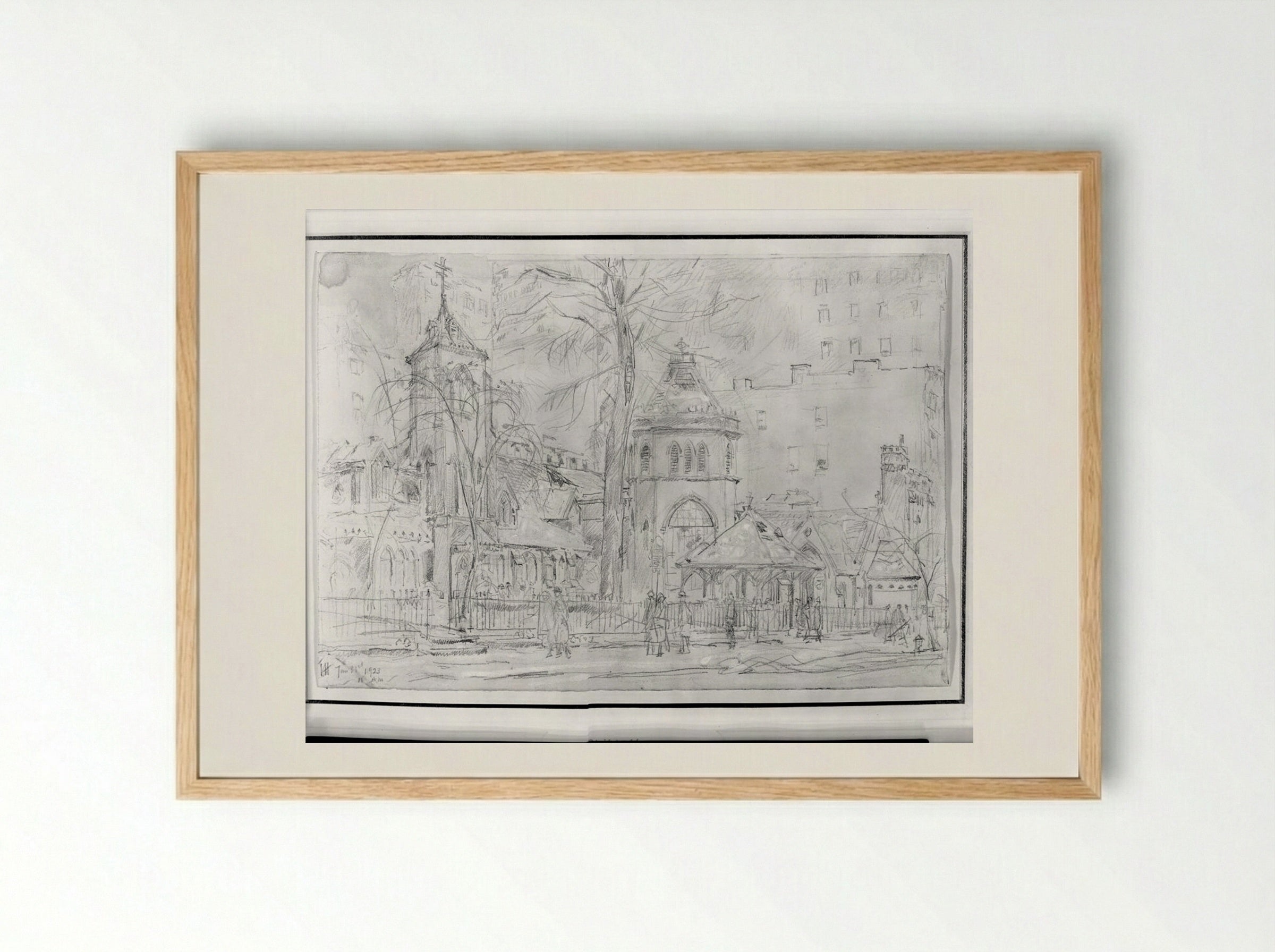 The Little Church Around the Corner - Childe Hassam - Framed Print Wood