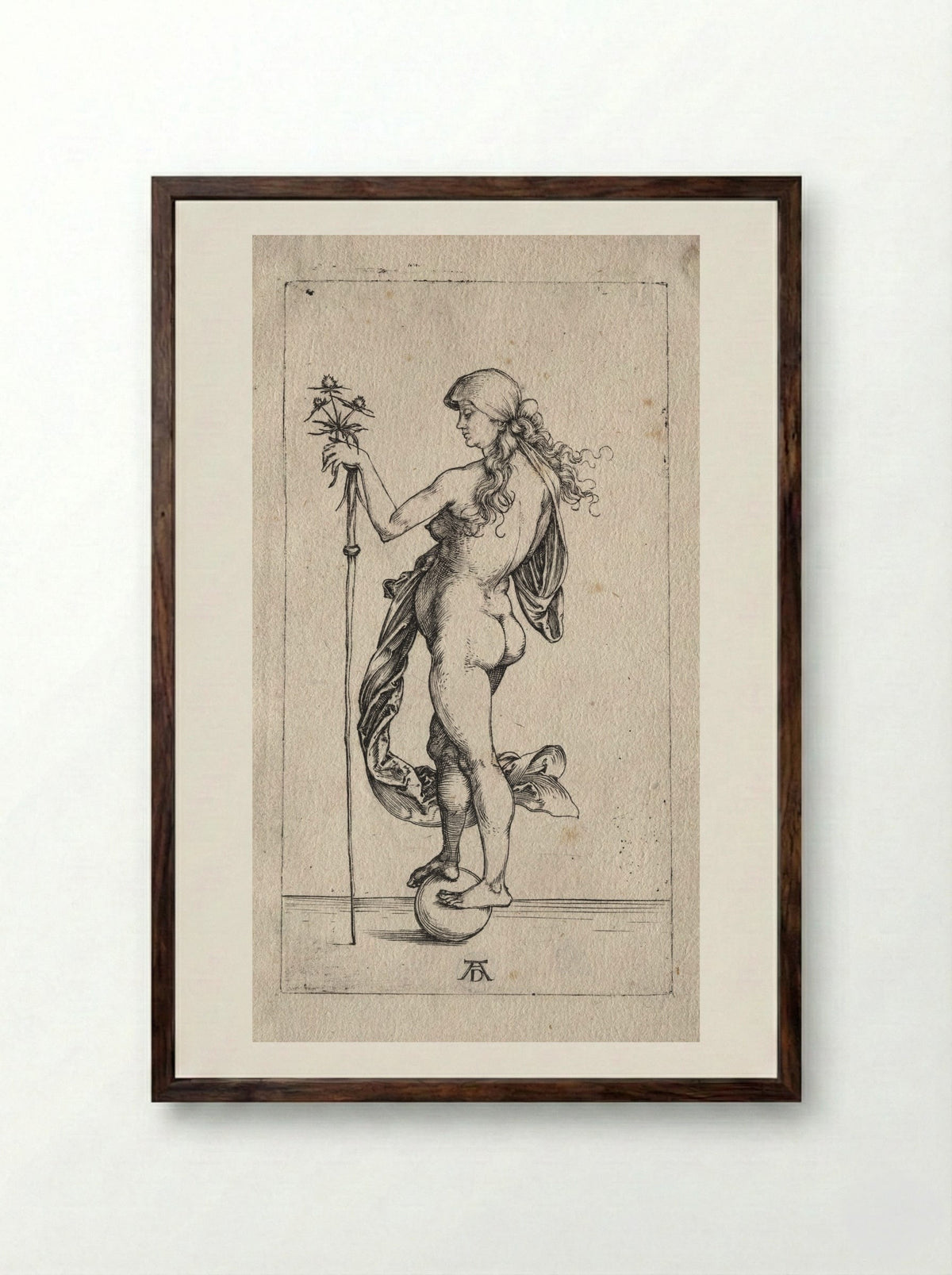 The Little Fortune - Albrecht Dürer - Framed Print Dark Wood