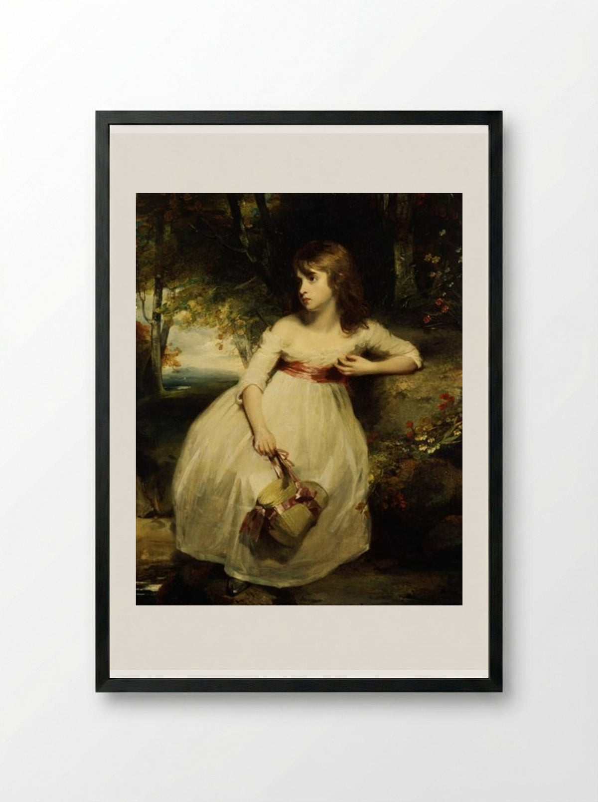 The Little Gardener - John Hoppner - Framed Print Black
