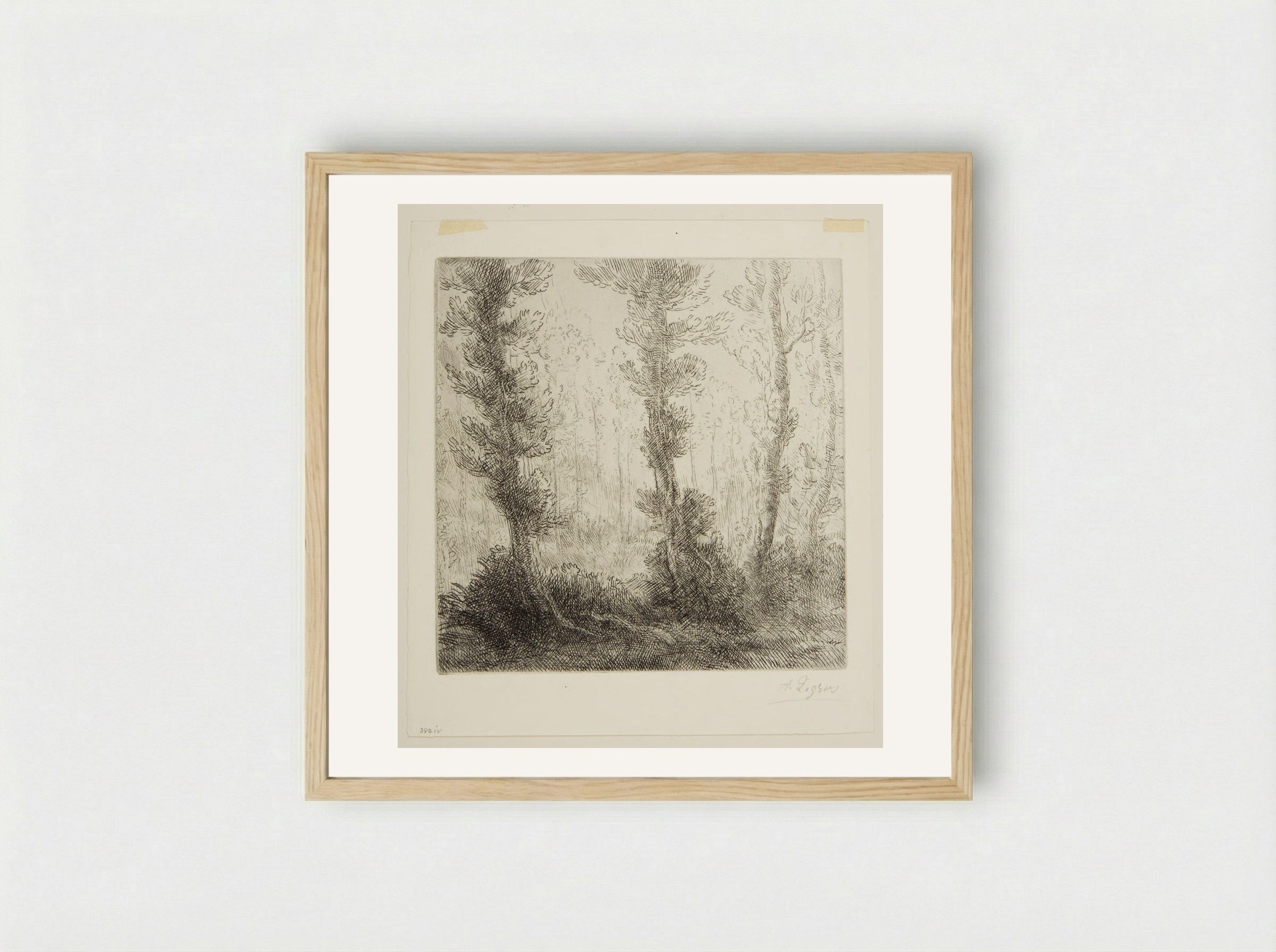 The Little Lake - Alphonse Legros - Framed Print Wood