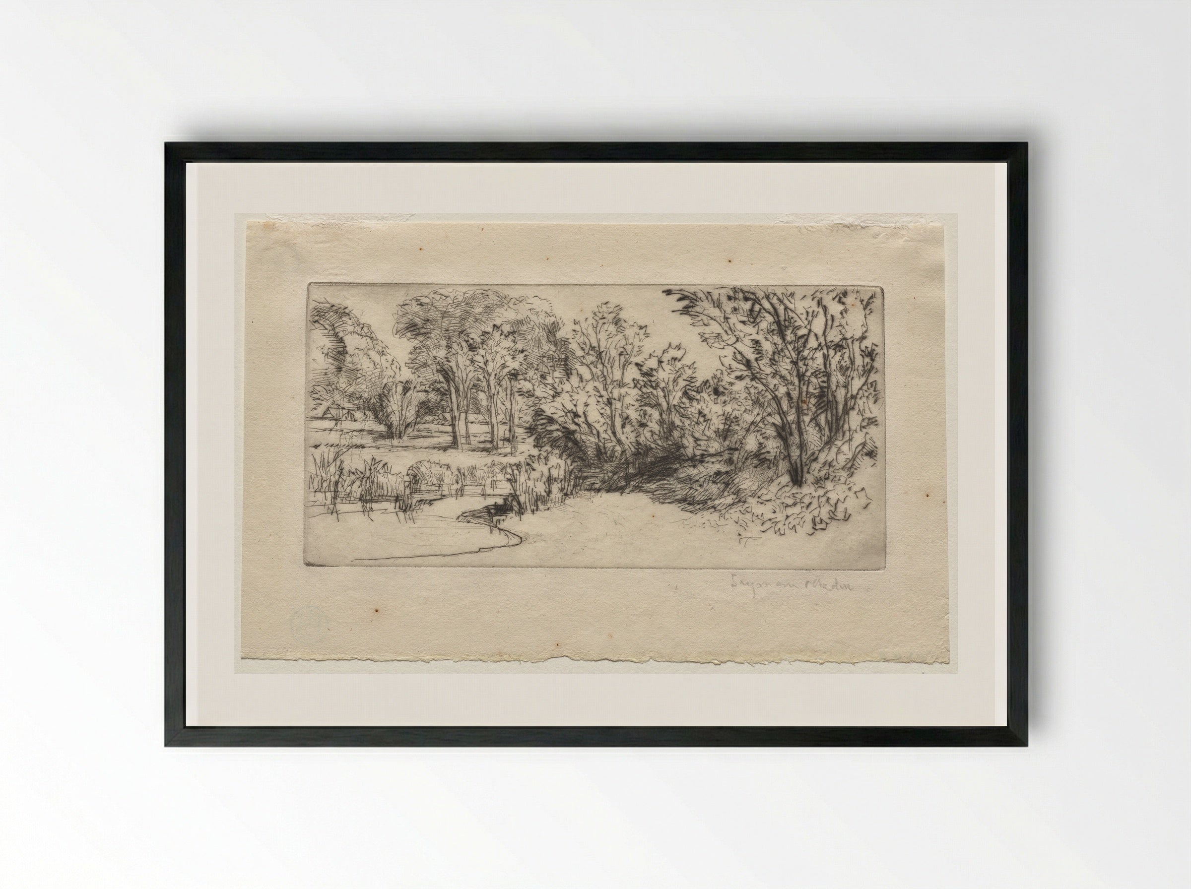 The Little Longparish - Francis Seymour Haden - Framed Print Black