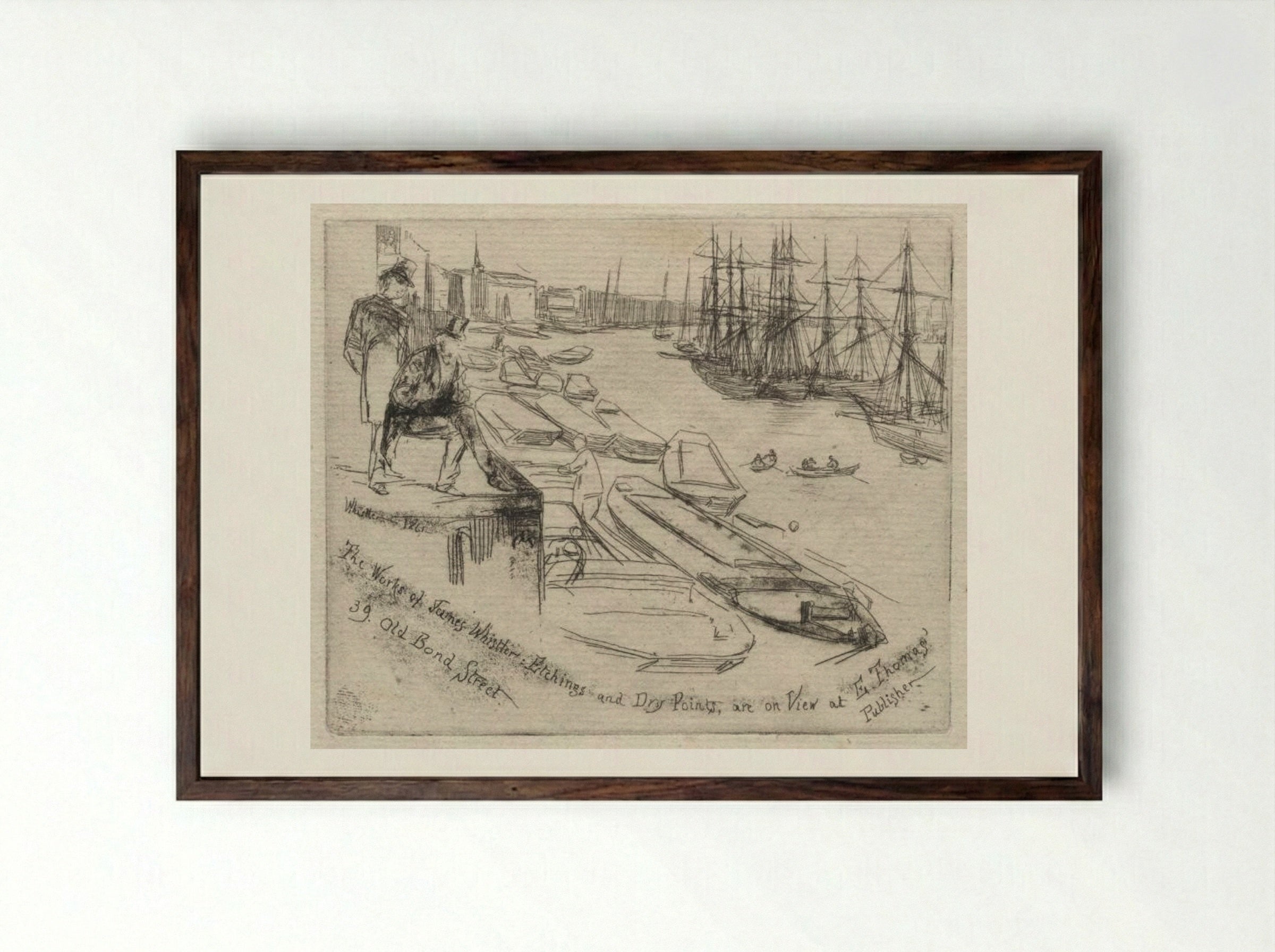 The Little Pool - James McNeill Whistler - Framed Print Dark Wood