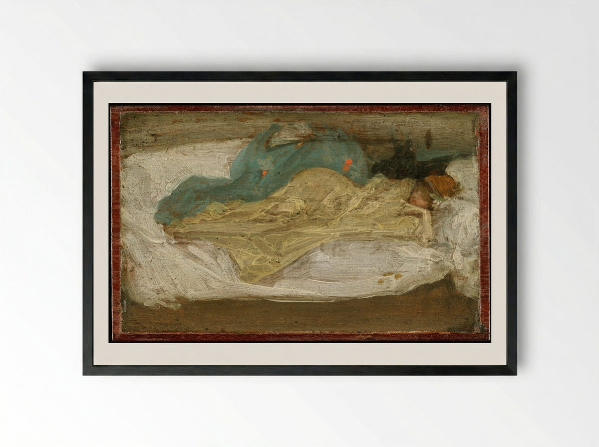 The Little White Sofa - James Abbott McNeill Whistler - Framed Print Black