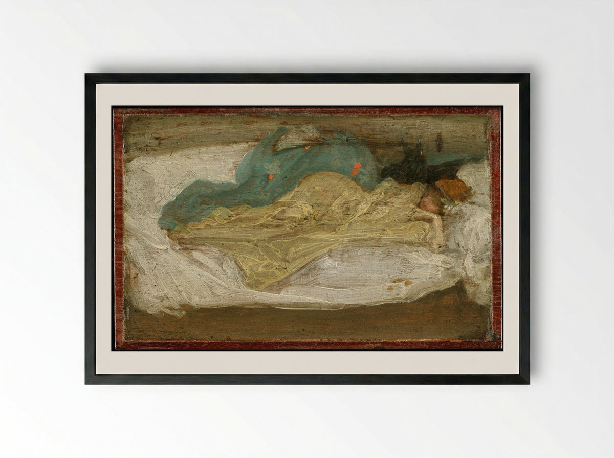 The Little White Sofa - James Abbott McNeill Whistler - Framed Print Black