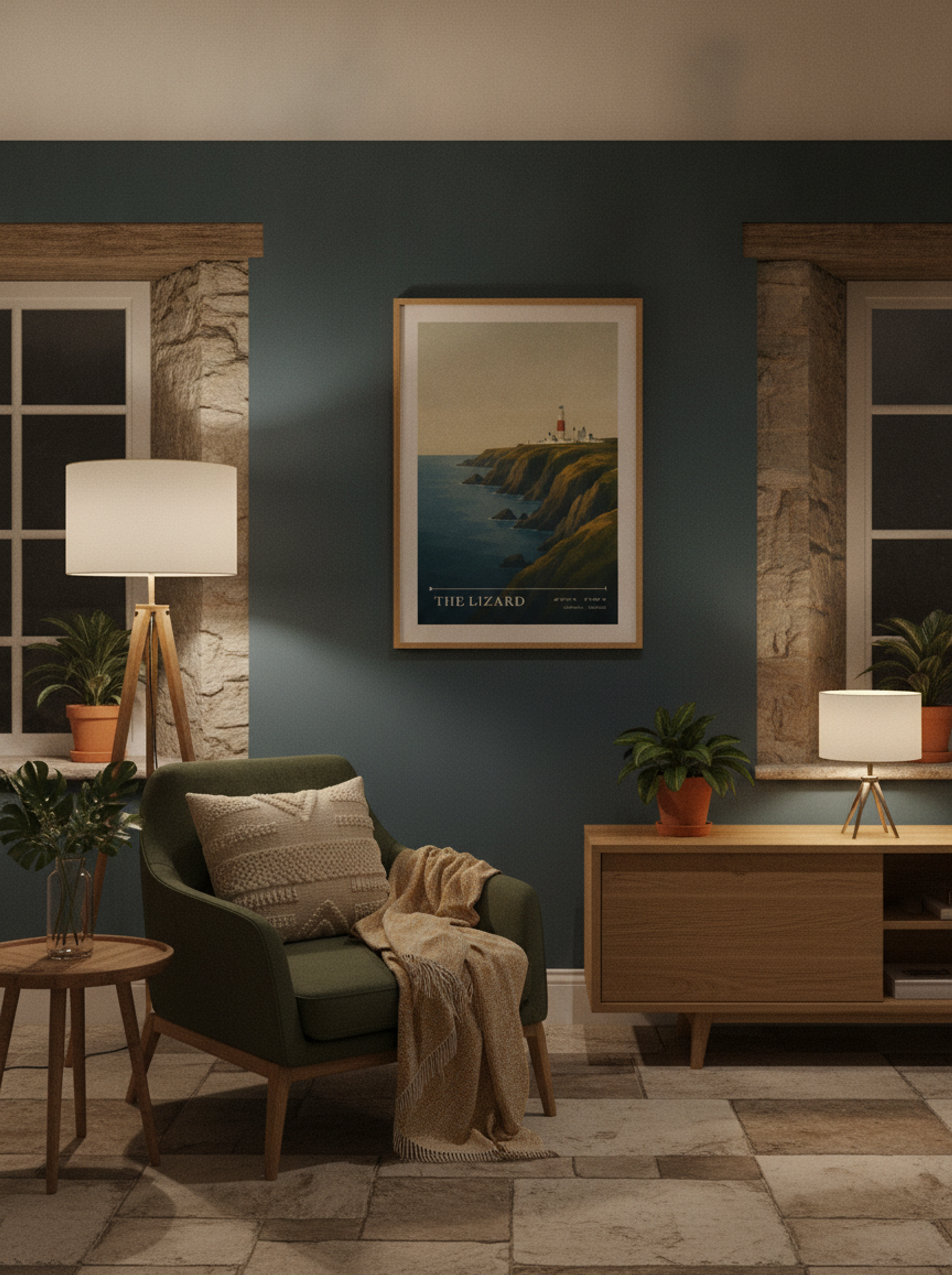 The Lizard Cornwall Travel Poster - Lifestyle