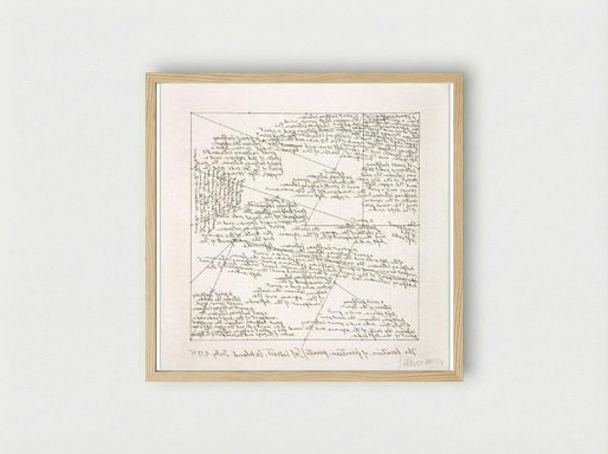 The Location of 14 Points - Sol LeWitt - Framed Print Wood
