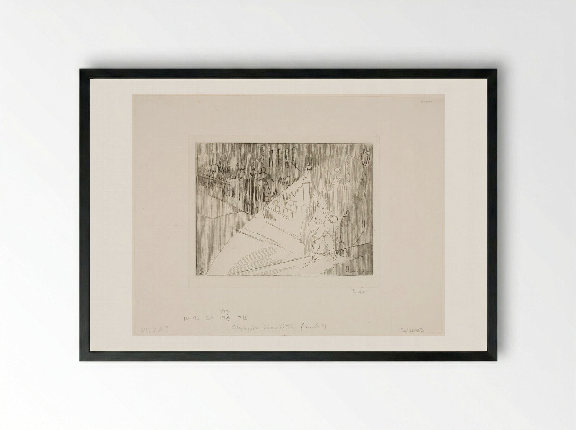 The London Shoreditch - Walter Sickert - Framed Print Black