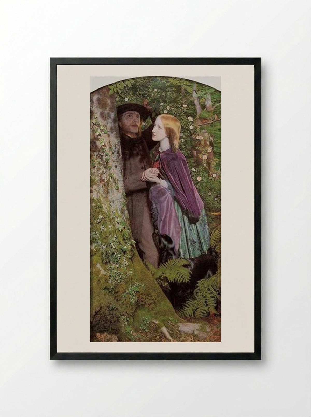 The Long Engagement - Arthur Hughes - Framed Print Black