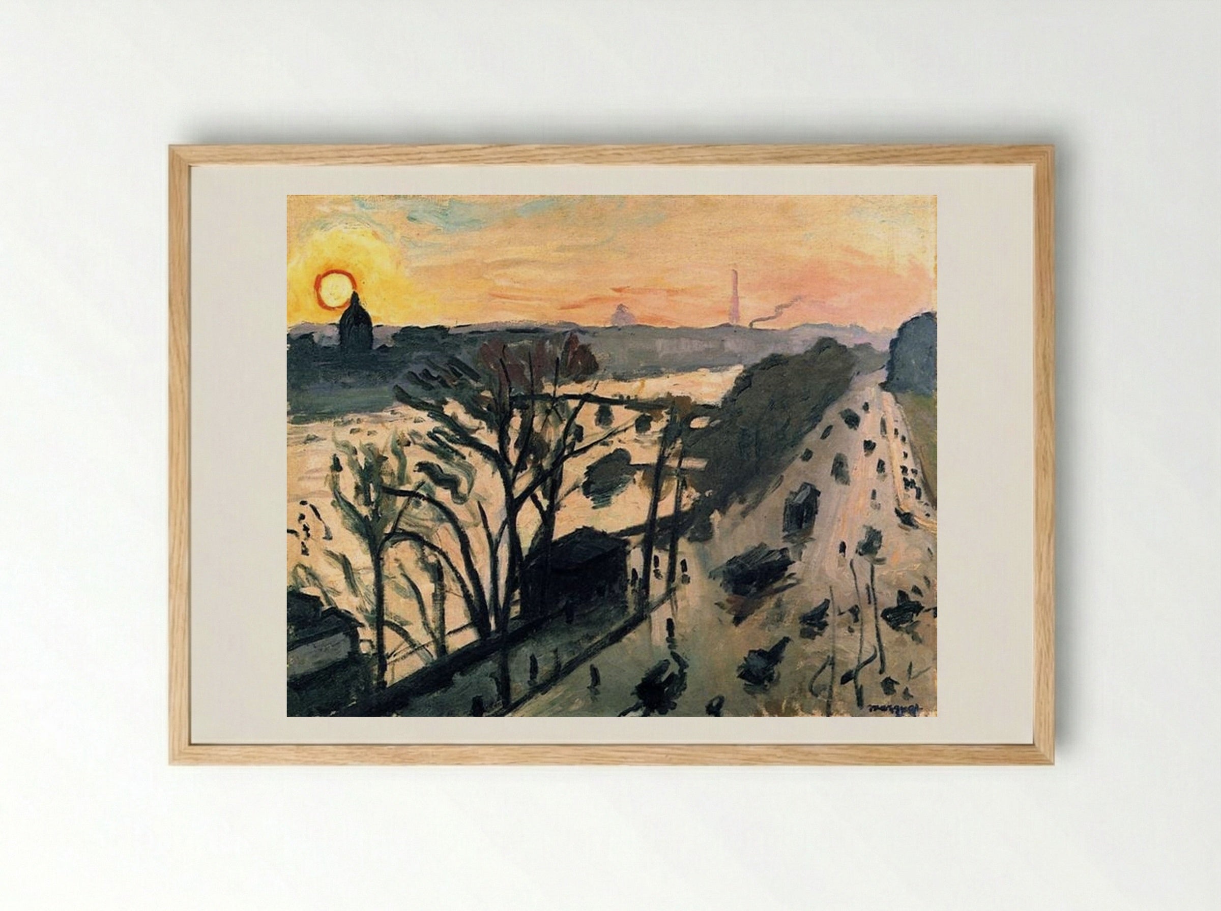 The Louvre Embankment - Albert Marquet - Framed Print Wood