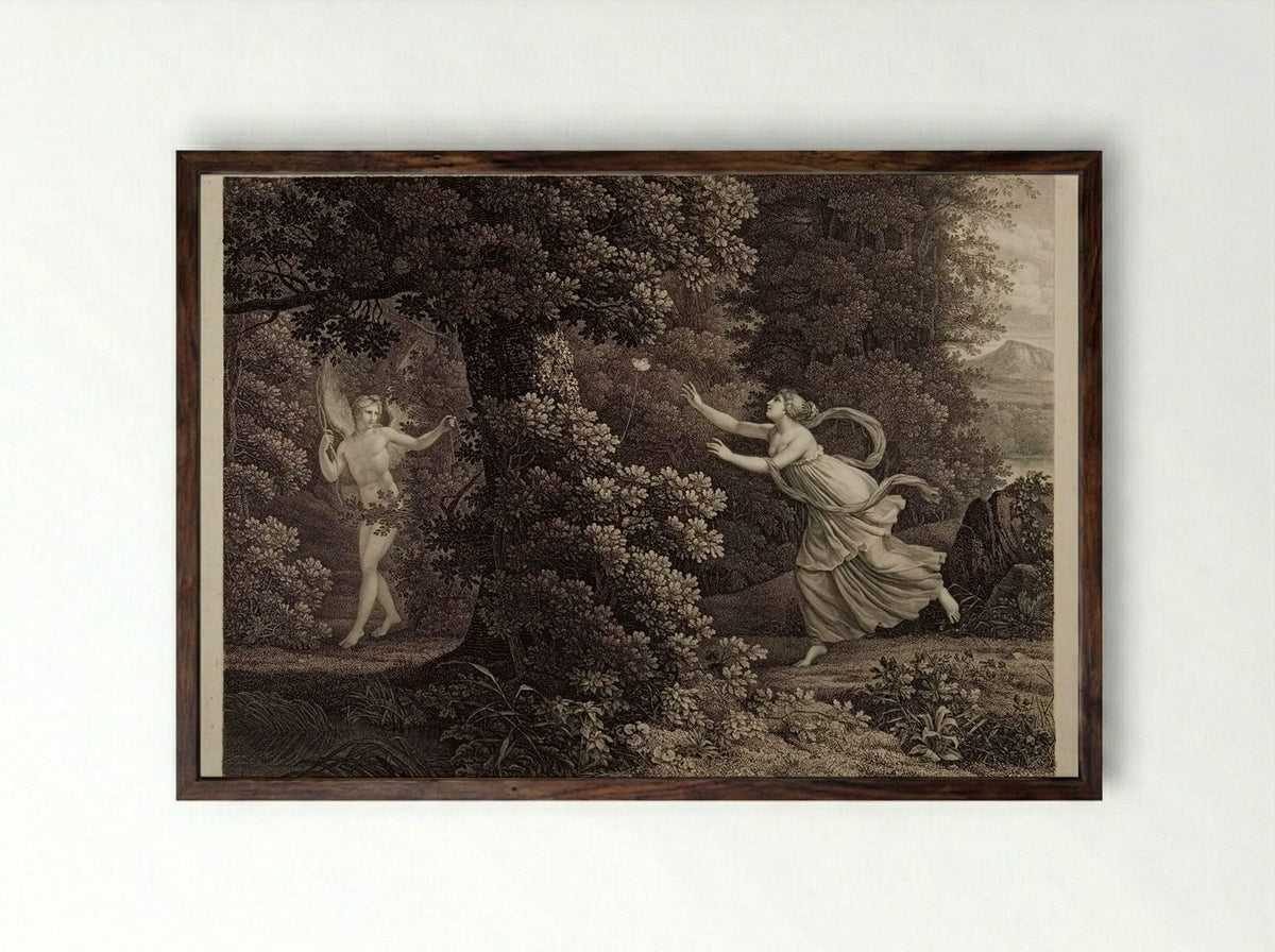 The Love Trap - Victor Pillement - Framed Print Dark Wood