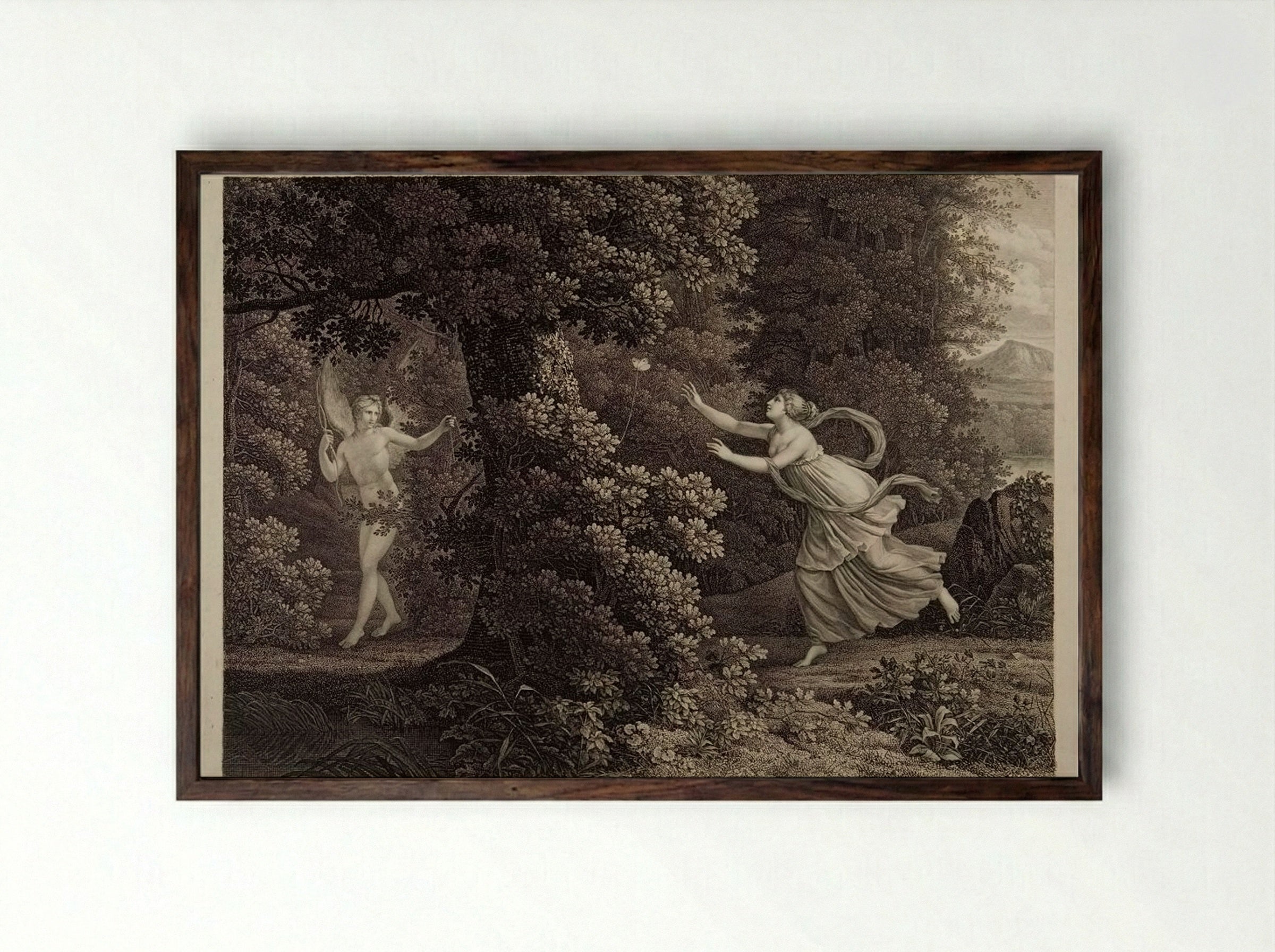 The Love Trap - Victor Pillement - Framed Print Dark Wood