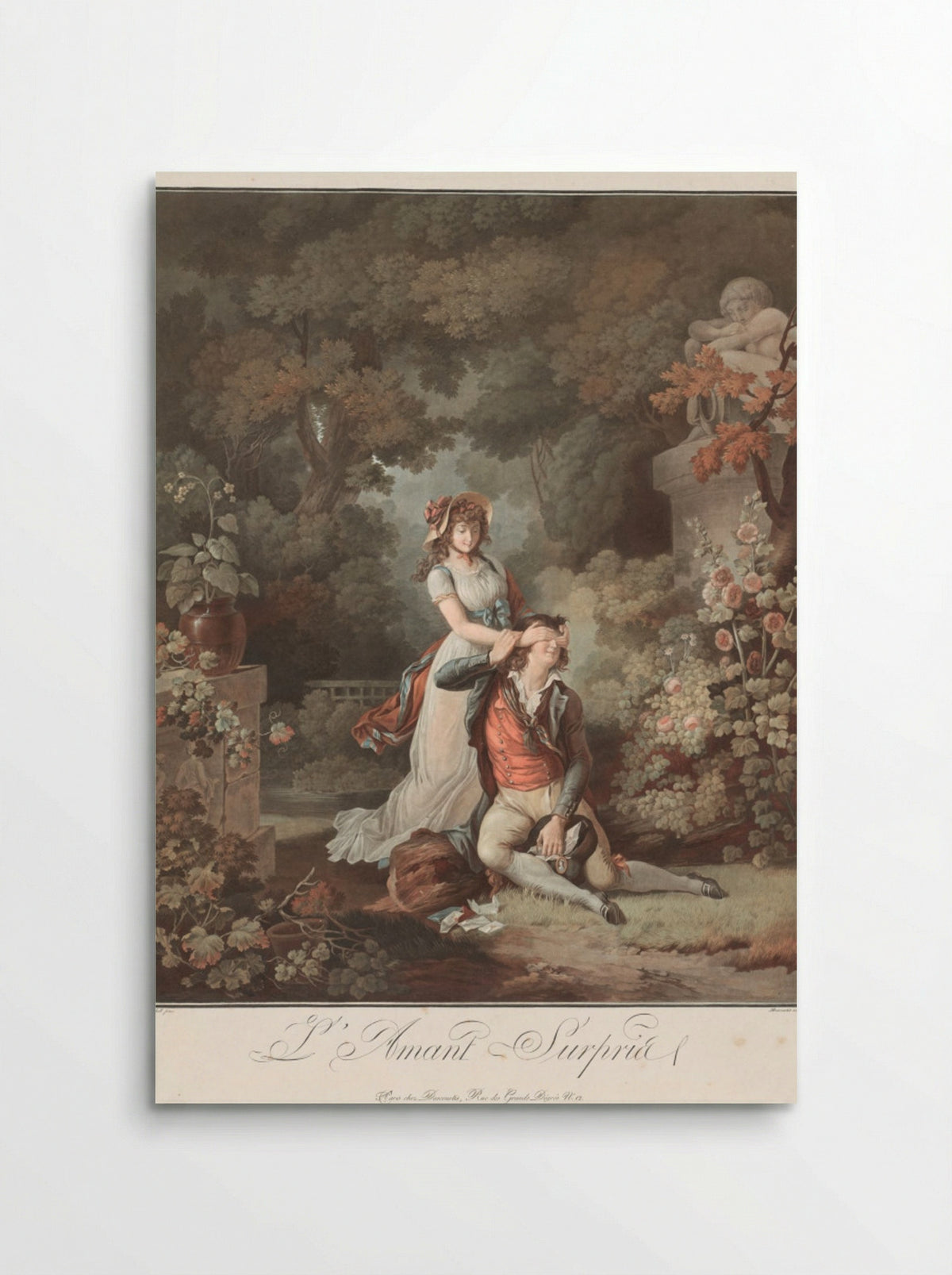 The Lover Surprised (L'Amant Surpris) - Charles-Melchior Descourtis - Poster