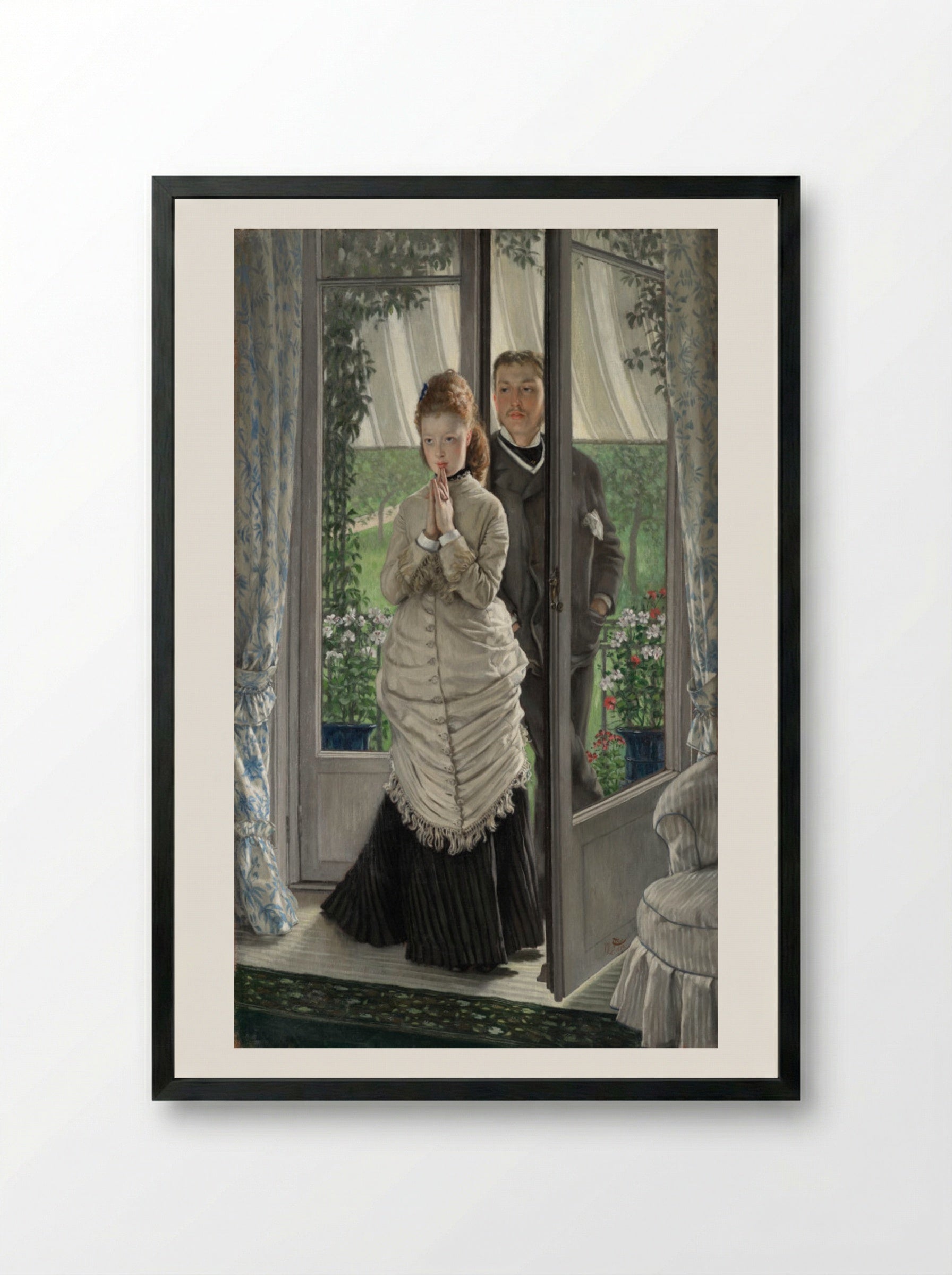 The Lovers - James Tissot - Framed Print Black