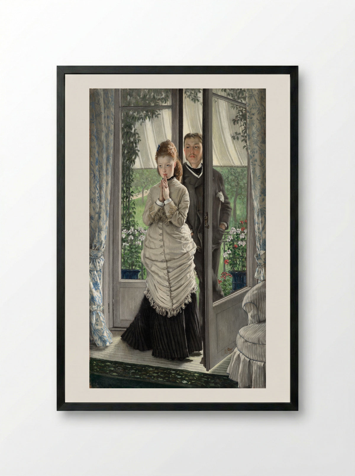 The Lovers - James Tissot - Framed Print Black