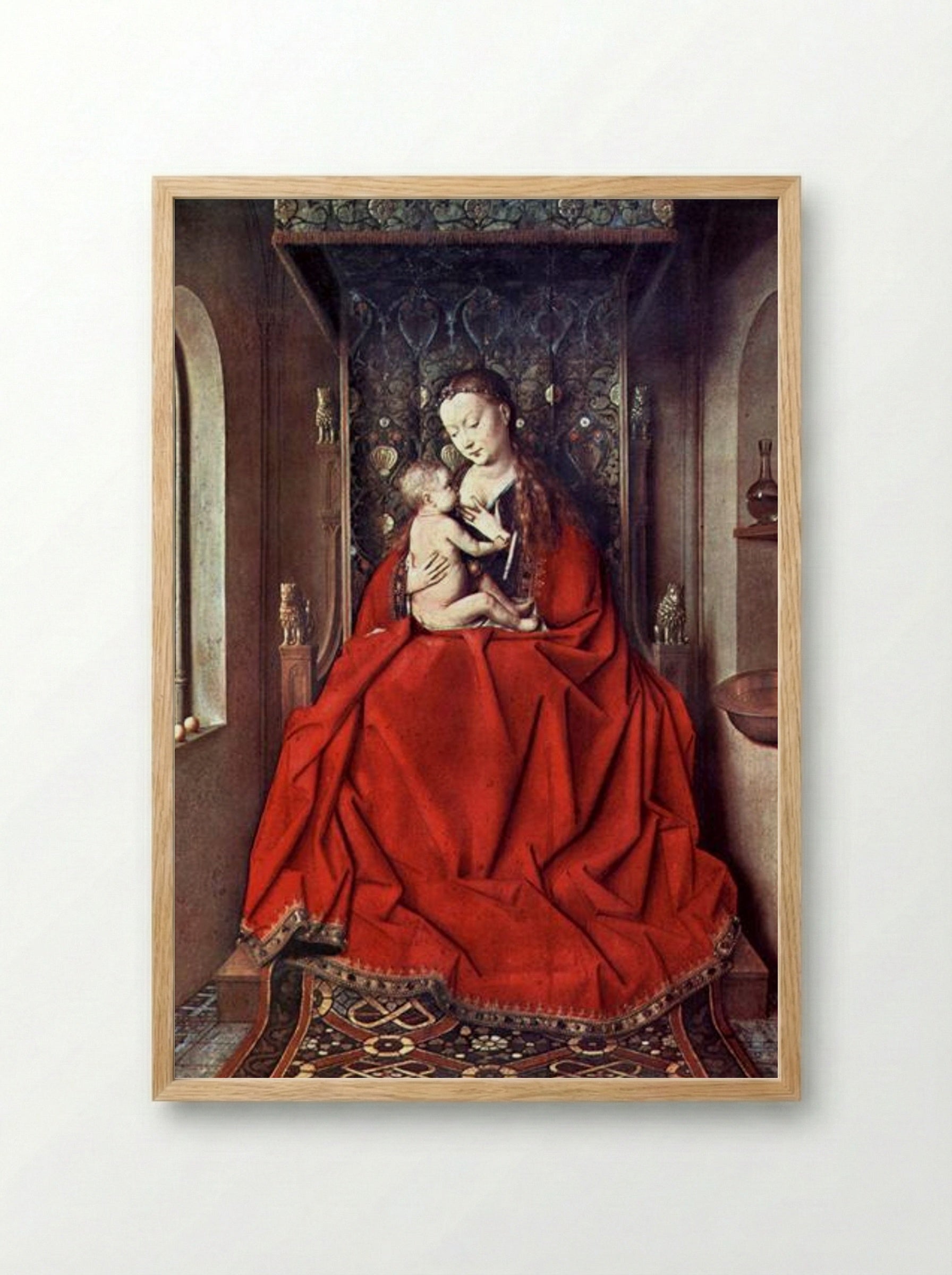 The Lucca Madonna - Jan van Eyck - Framed Print Wood